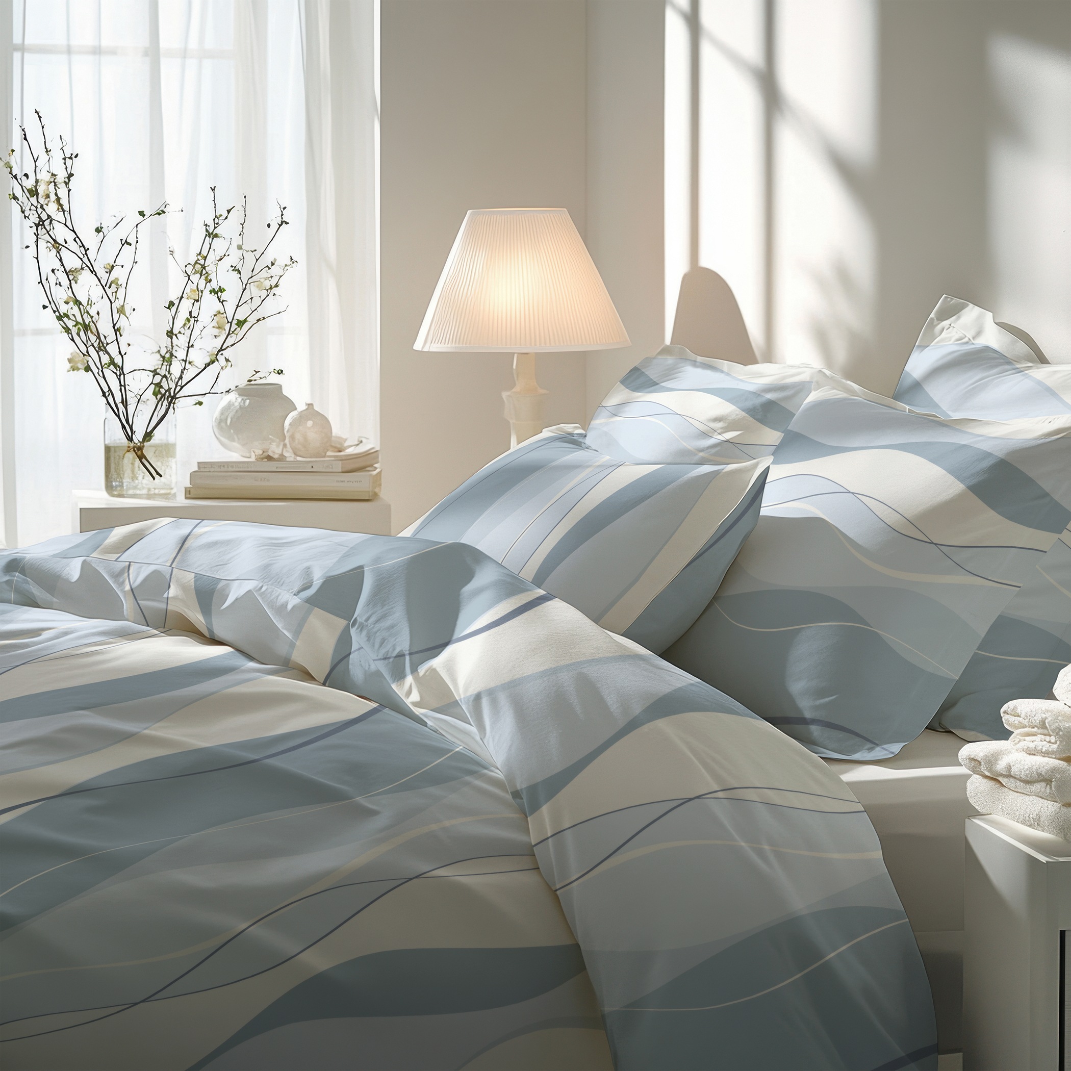Florella Bettwäsche »Veifa-blau Flausch-Flanell, 100%Baumwolle« 2 Stk.