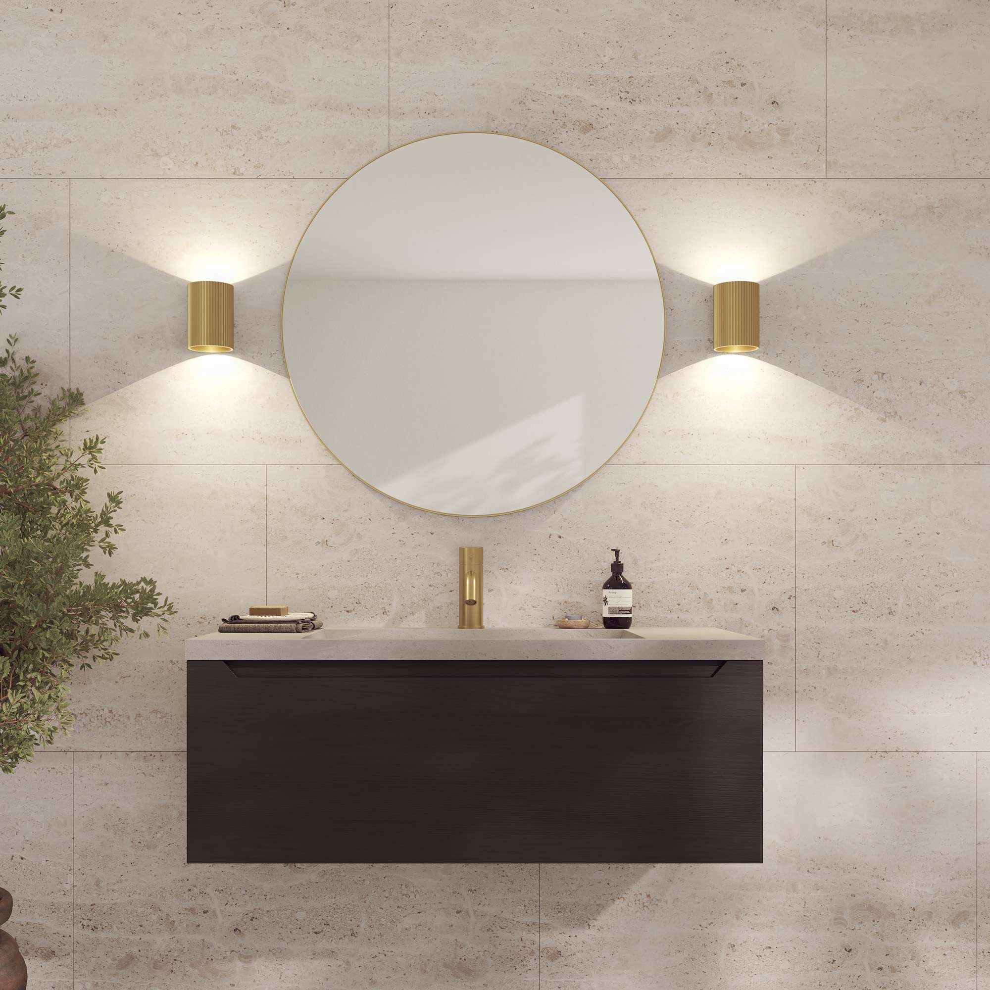 Loevschall Wandleuchte »Sekvens LED Wandleuchte, Wandlampe für Küche, Bad, Flur & Wohnzimmer«, Leuchtmittel LED-Modul | LED fest integriert, Stilvoll & modern, Wasserdicht, Auf und ab Einstellbar