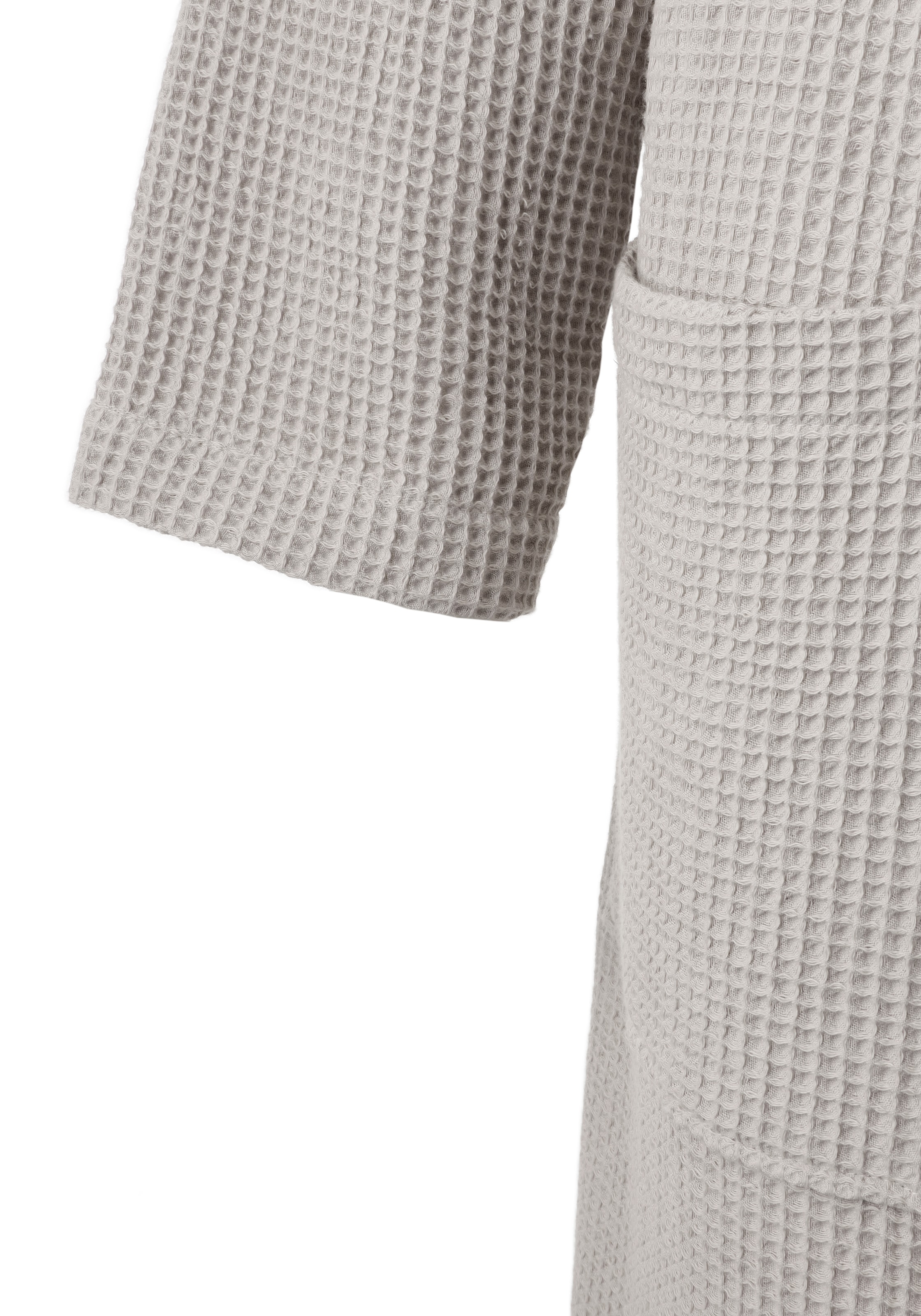 OTTO home Unisex-Bademantel »Inga, Waffelpiqué, leicht, ideal für Sauna & Spa, Hotelbademantel« 1 Stk. kleines Packmaß, Taschen, Damen & Herren, S-3XL, Morgenmantel