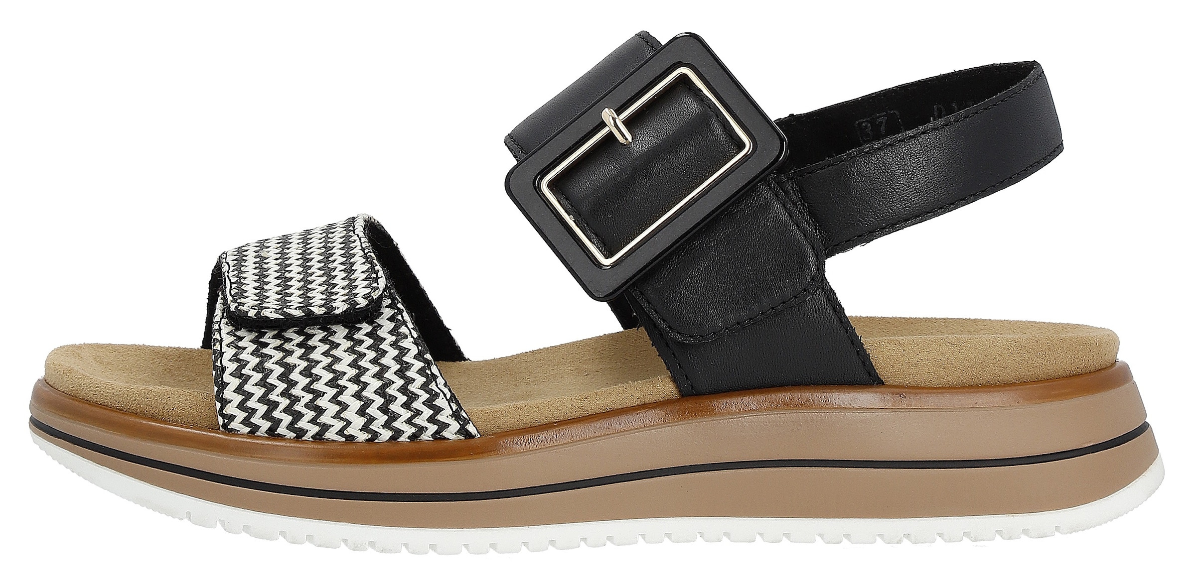 Remonte Keilsandalette »ELLE-Collection«, Sommerschuh, Sandale, Komfortschuh mit praktischen Klettverschlüssen