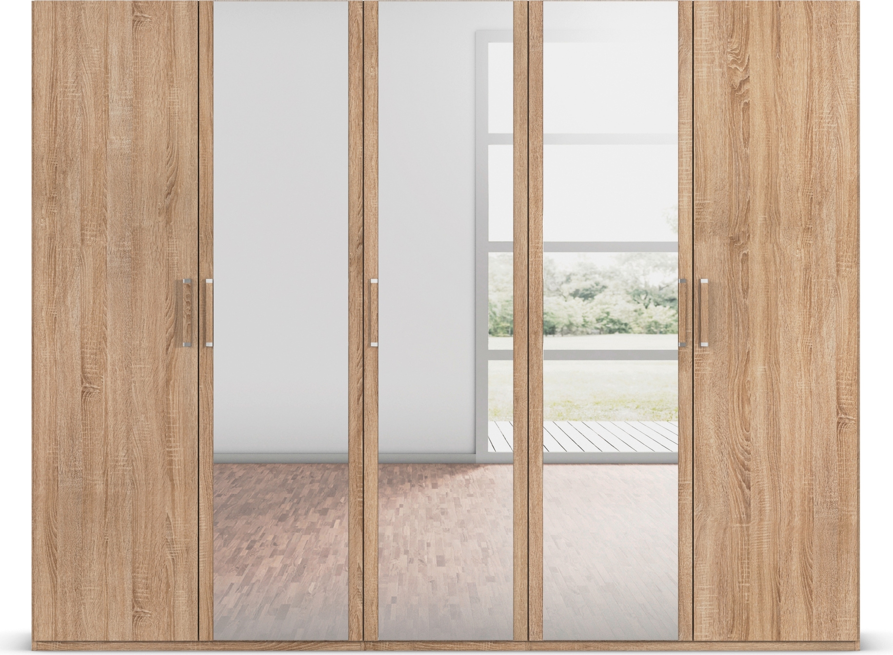 rauch Drehtürenschrank »Kleiderschrank Schrank Garderobe Schlafzimmerschrank EVELYN«, (in 2 Höhen 197 oder 210 cm erhältlich), in elegantem Stil, viel Stauraum 3 Breiten und 2 Höhen MADE IN GERMANY