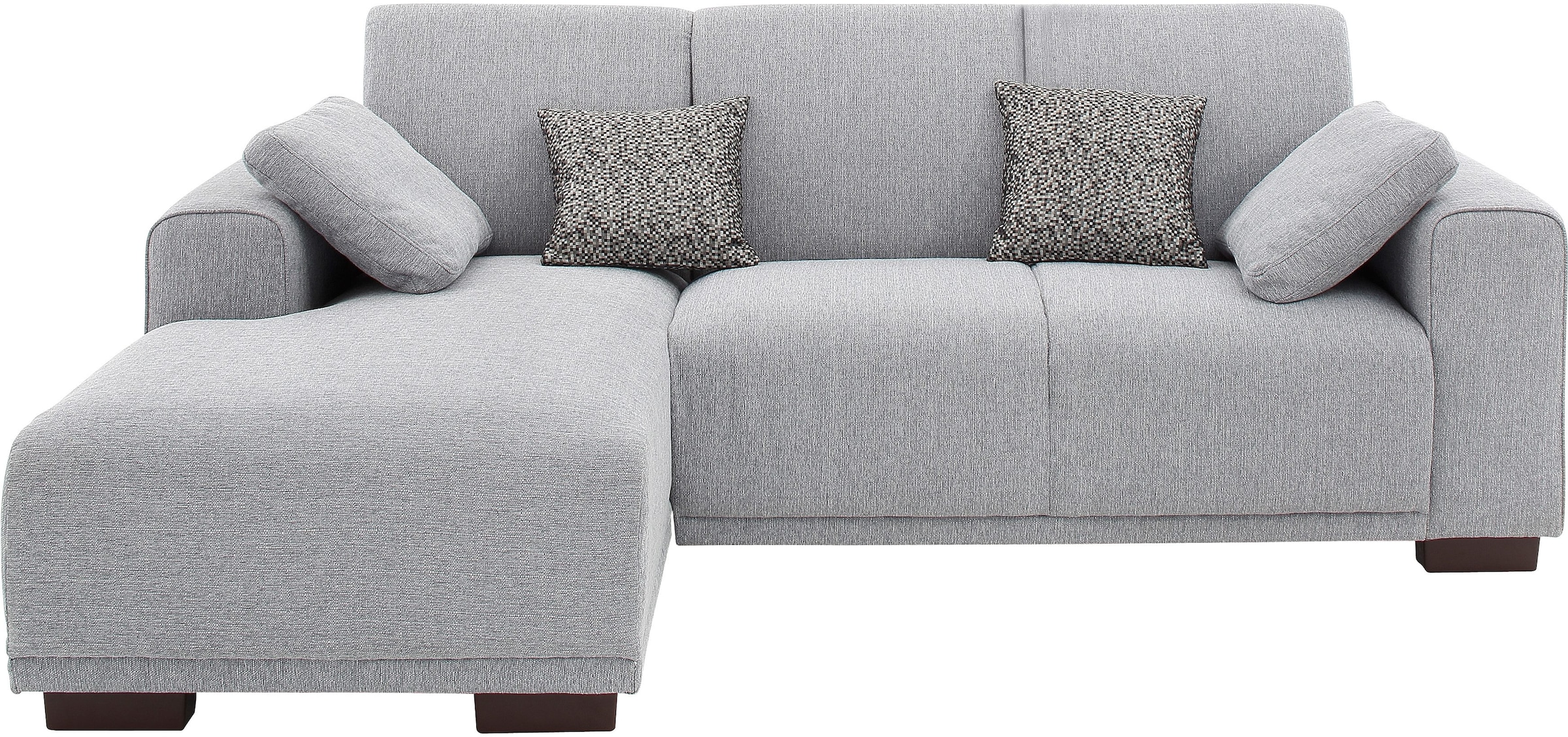 Home affaire Ecksofa »BORNHOLM L-Form mit Recamiere, Maße B/T/H: 234/162/85 cm«, Recamiere links oder rechts bestellbar, Wellenfederung, inkl. 2 Kissen