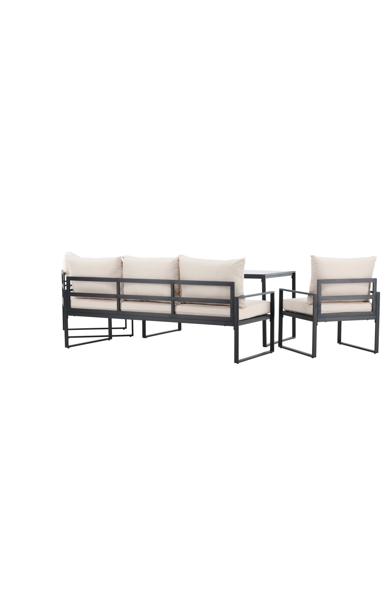 Venture Home Gartenlounge-Set »Catania, großzügiges Outdoor-Set für hohen Sitzkomfort« 4 tlg. Loungemöbel mit Stoffbezug, angenehm, weich