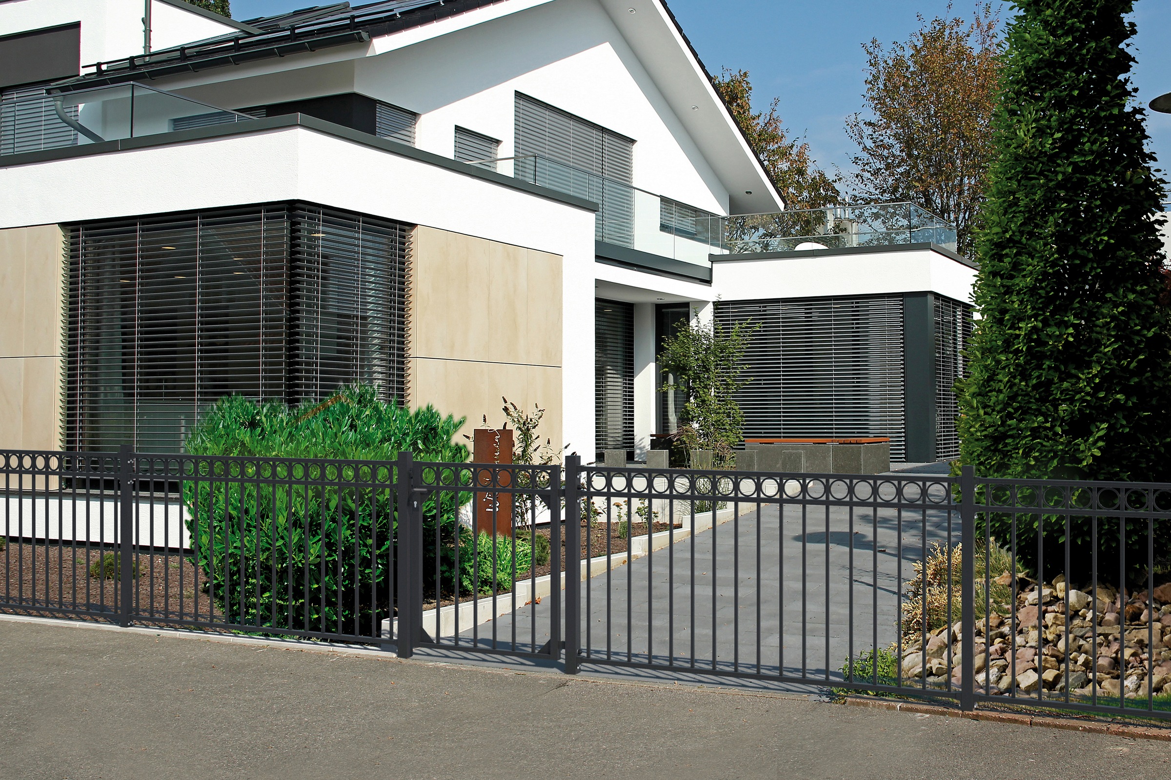 Alberts Metallzaun »Circle« Höhe: 100 und 120 cm, Gesamtlänge: 10 m, zum Aufschrauben