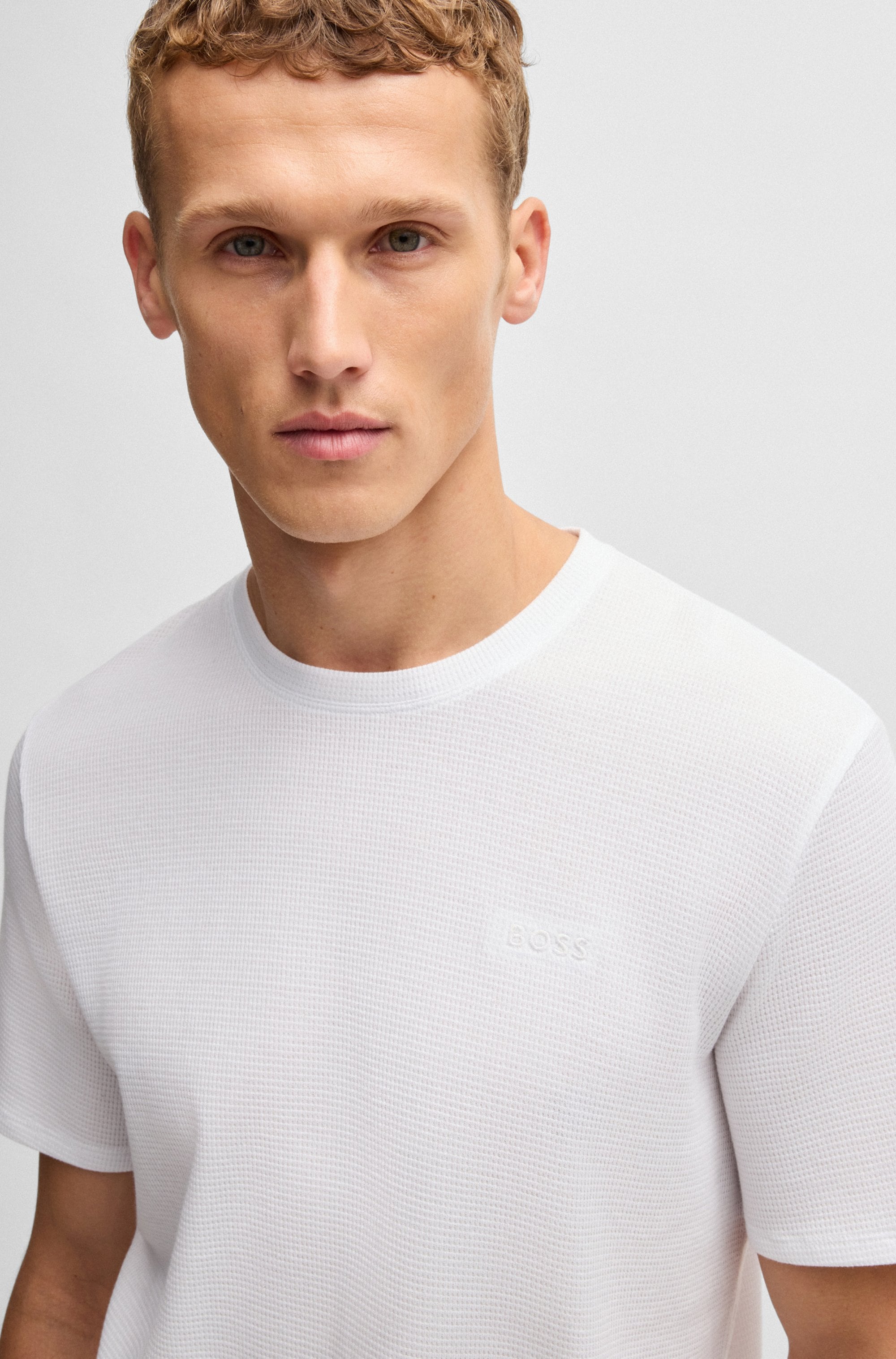 BOSS Pyjamaoberteil »Waffle T-Shirt«