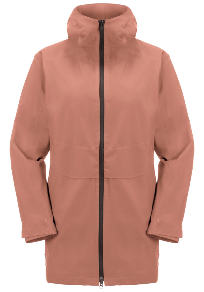 Jack Wolfskin Langjacke »MAINKAI LONG JKT W«, mit Kapuze