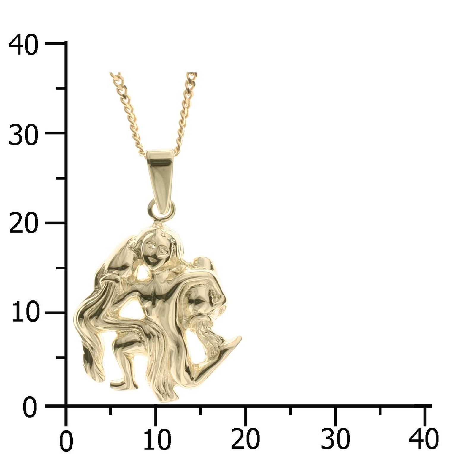 OSTSEE-SCHMUCK Kette und Anhänger Set »- Tierkreiszeichen Wassermann - Gold 333/000 - ,« ()