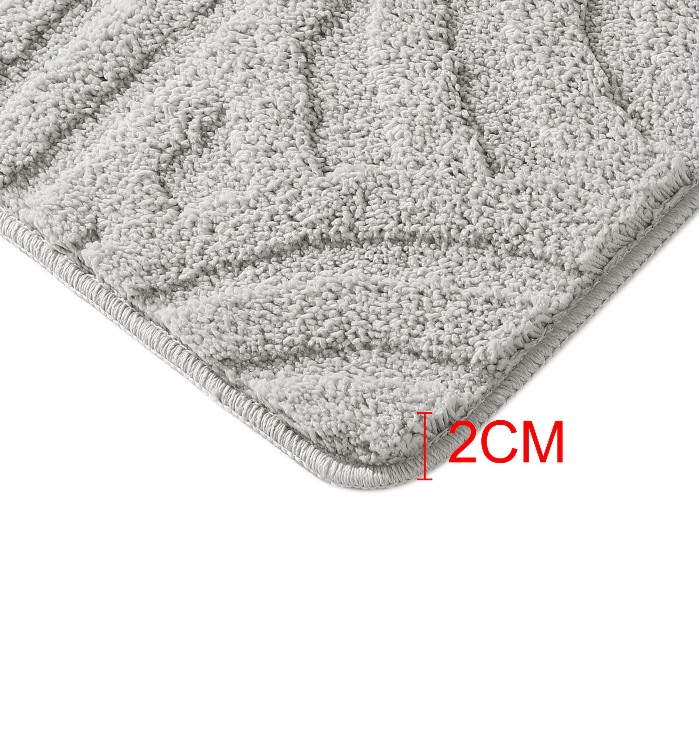 my home Badematte »Sanremo Scandi, Badvorleger, Badezimmer Teppich, Duschvorleger«, rutschhemmend beschichtet, strapazierfähig, Badteppich, Uni Farben, Hoch-Tief-Effekt, modernes Muster, Boho