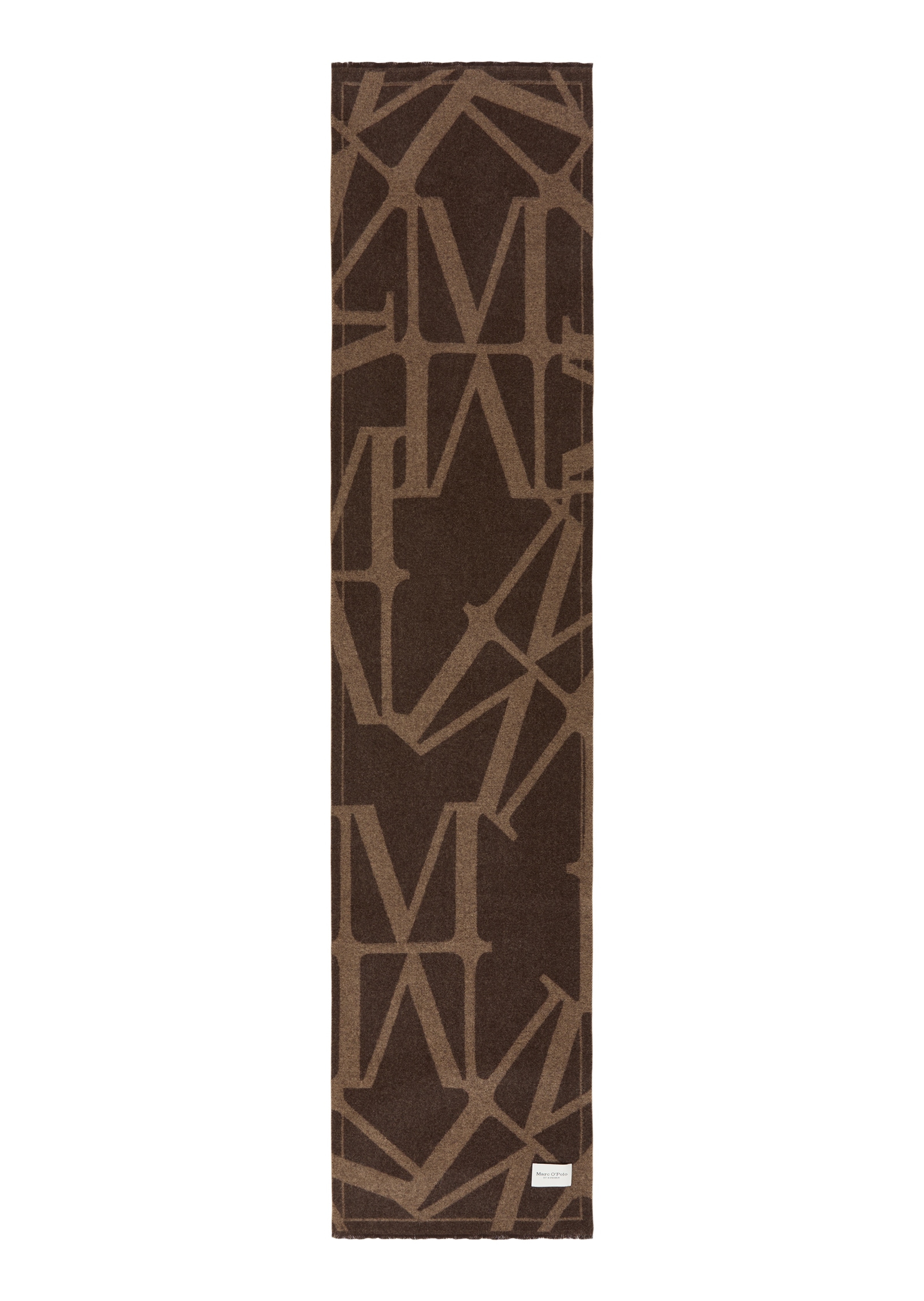 Marc O'Polo Wollschal mit auffälligem Allover-Monogramm-Design