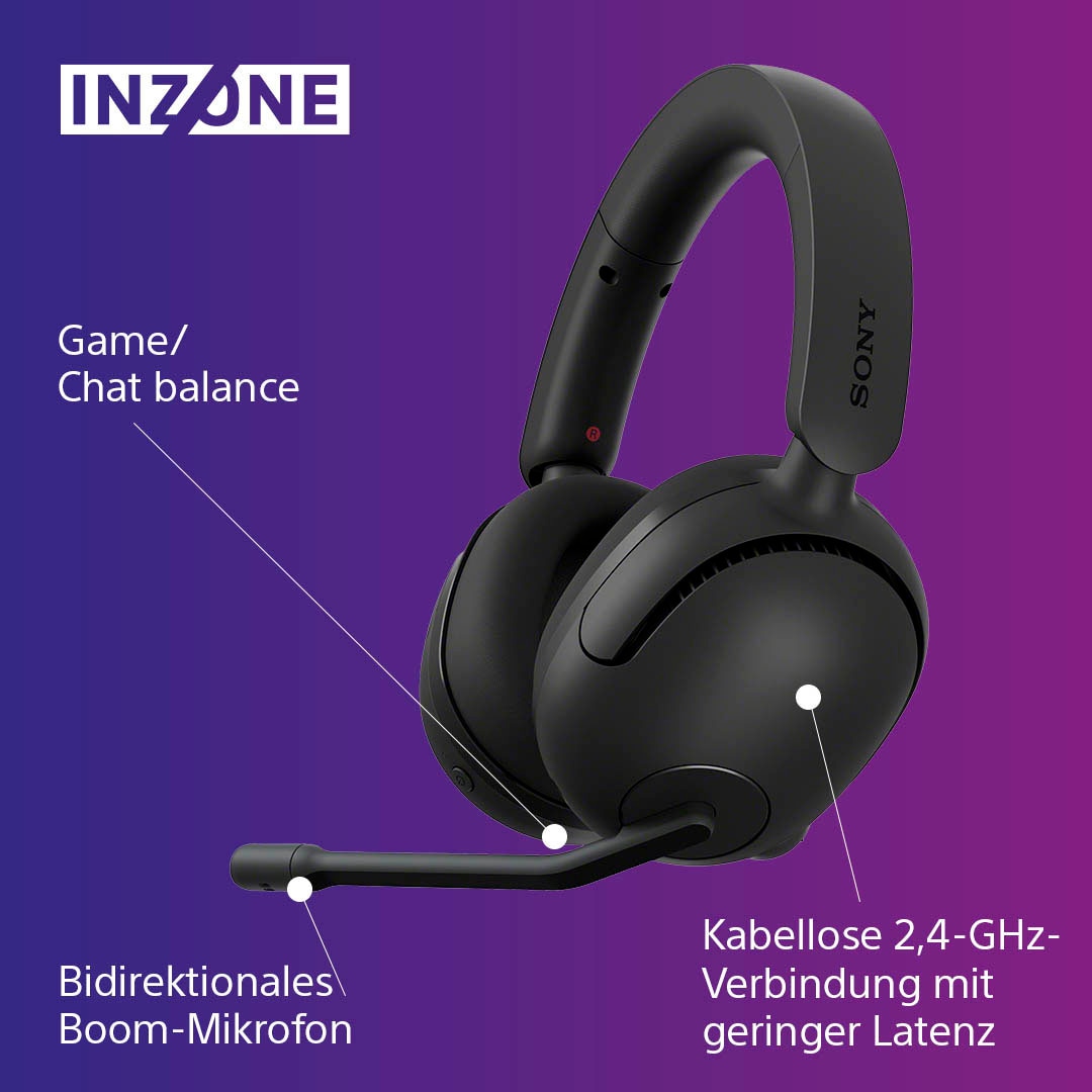 H5«, Mic Gaming-Headset geringe Akkulaufzeit, | UNIVERSAL Sony 28Std »INZONE Rauschunterdrückung, SpatialSound, Latenz, AI mit bestellen 360 Bluetooth,