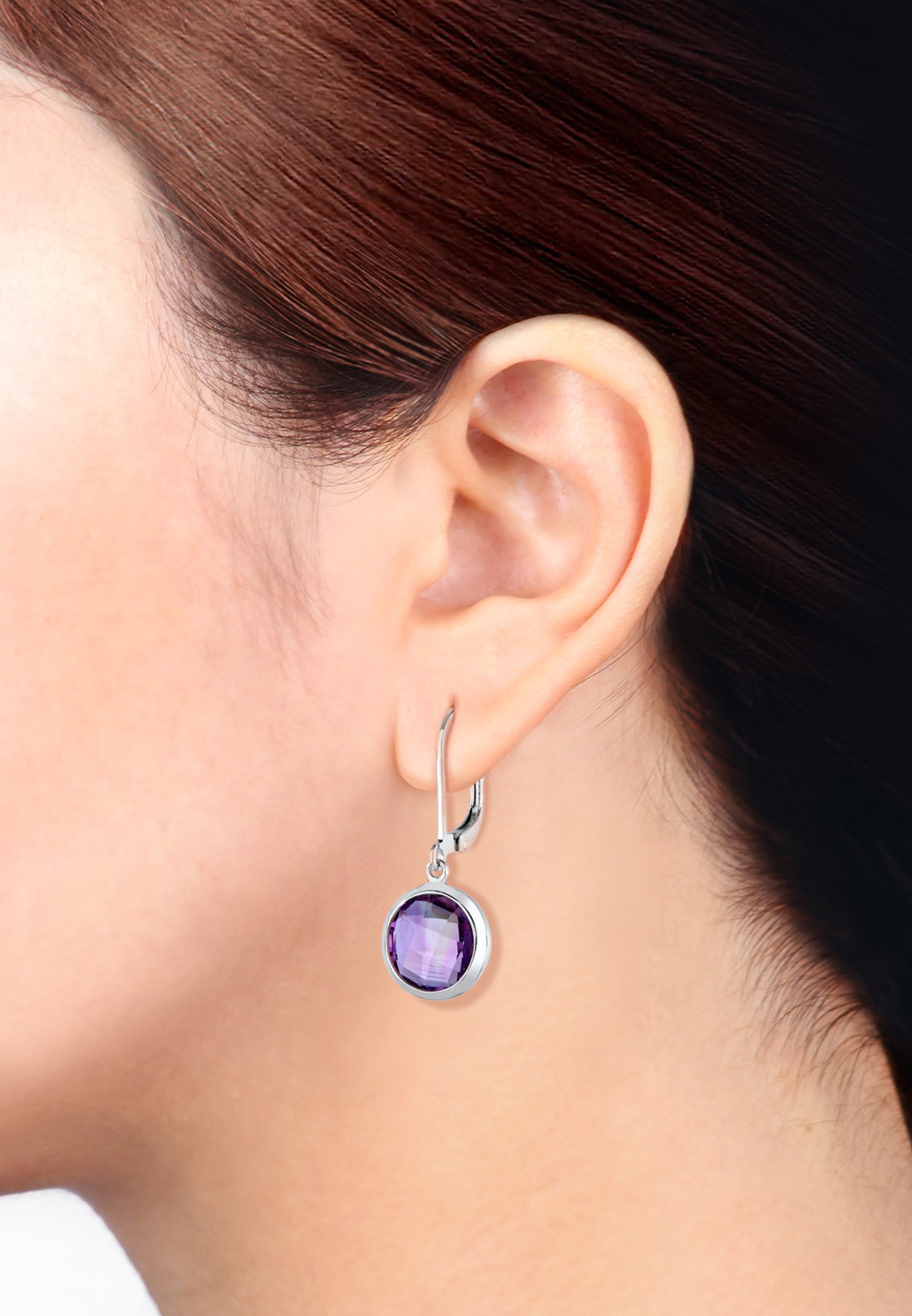 Elli Paar Ohrhänger »Ohrringe Ohrhänger Amethyst Hell Lila 925 Sterling Silber«