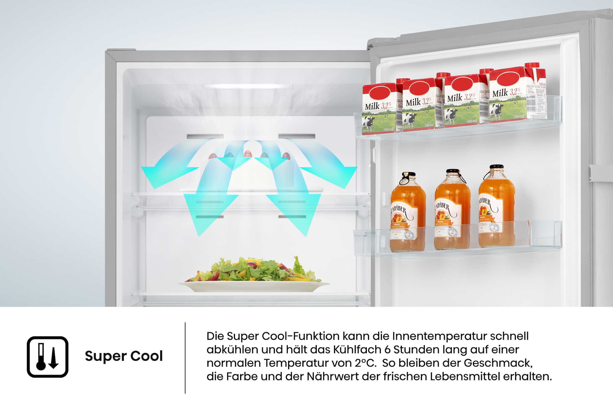 Hisense Kühlschrank »RL3N319NEIC« 172 cm hoch 59,5 cm breit MultiAirFlow-System