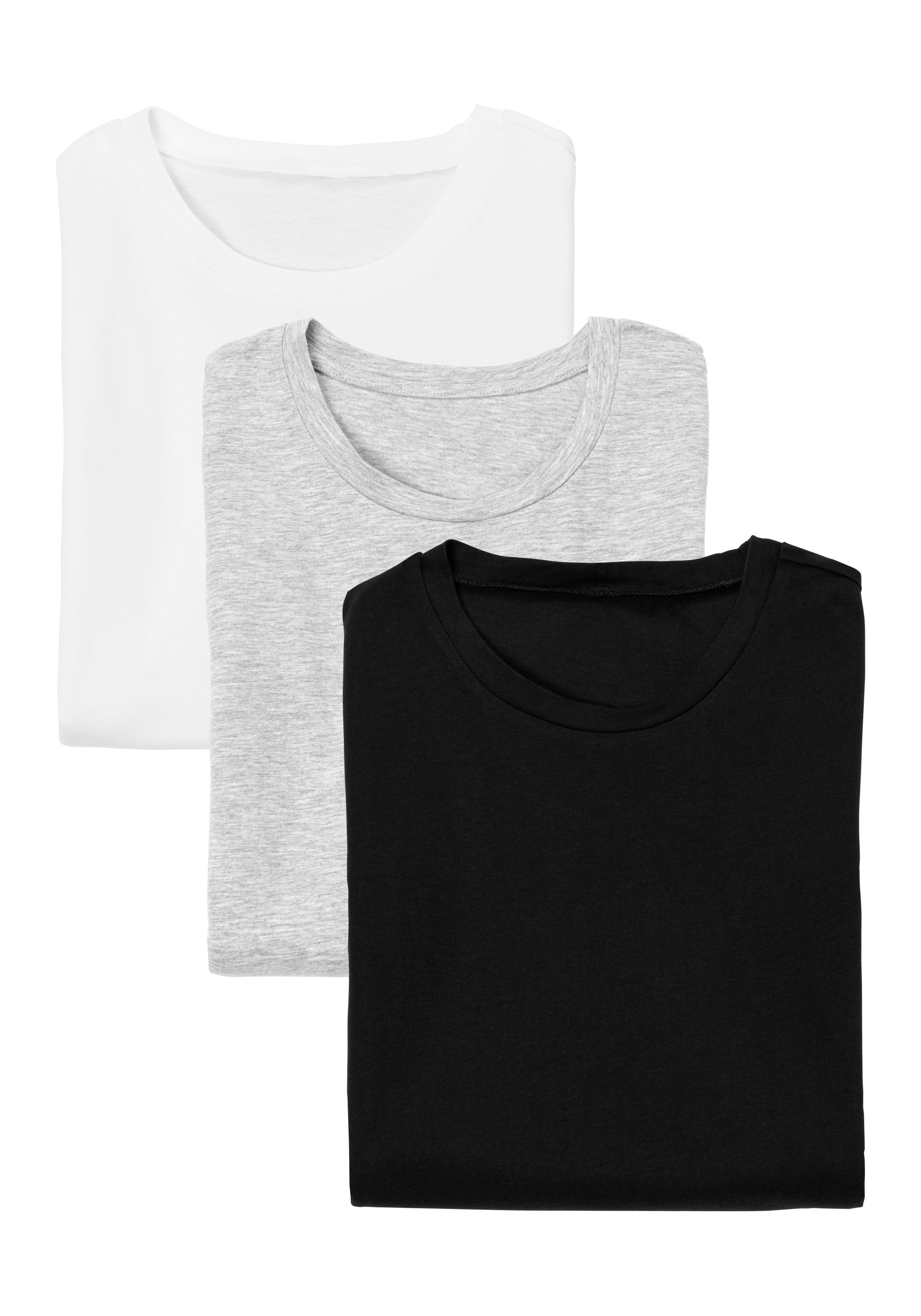 Bruno Banani T-Shirt, (Packung, 3 tlg.), mit Rundhals-Ausschnitt