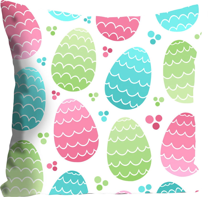 queence Dekokissen »Eggs« mit bunten Ostereiern