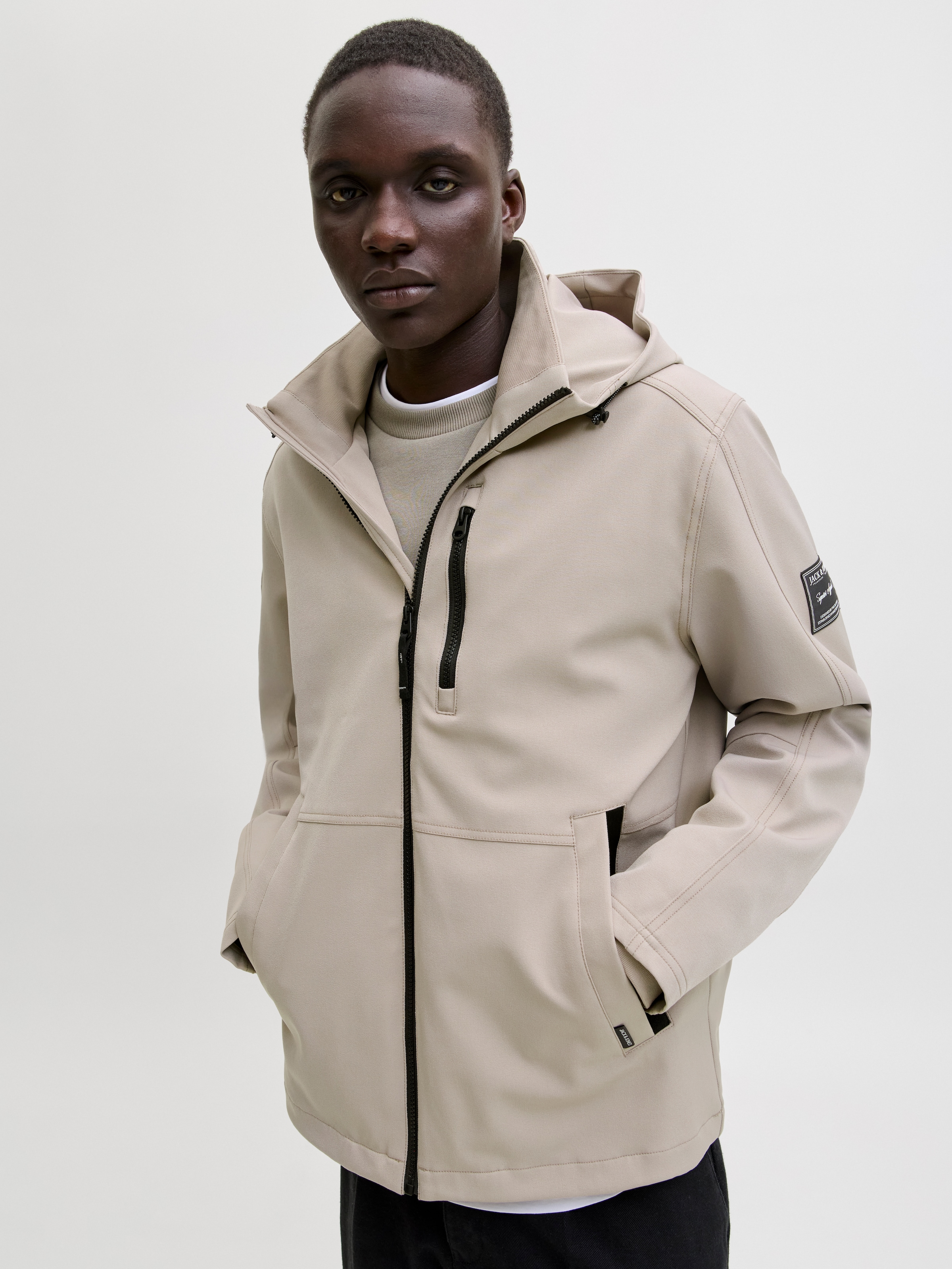 Jack & Jones Outdoorjacke »JJEADAM DOVER JACKET SN« mit Kaputze