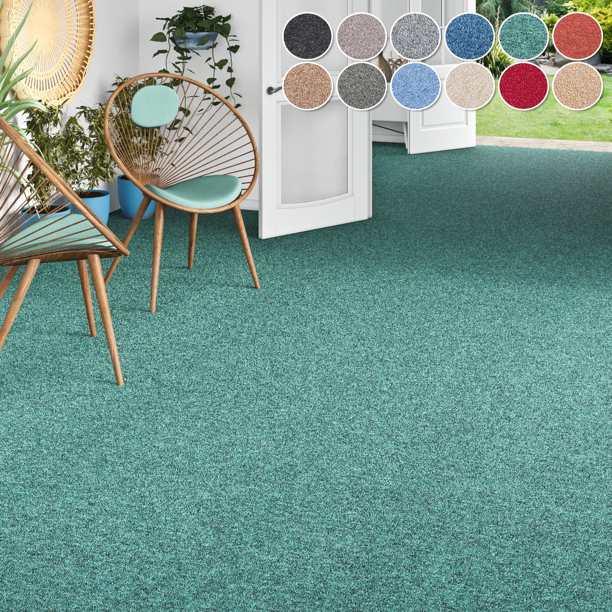 OTTO home Teppichboden "Fortis, Schlinge, Gesamthöhe 5 mm, Made in Netherlands" rechteckig meliert, Breite 400 cm, strapazierfähig, Wohnzimmer