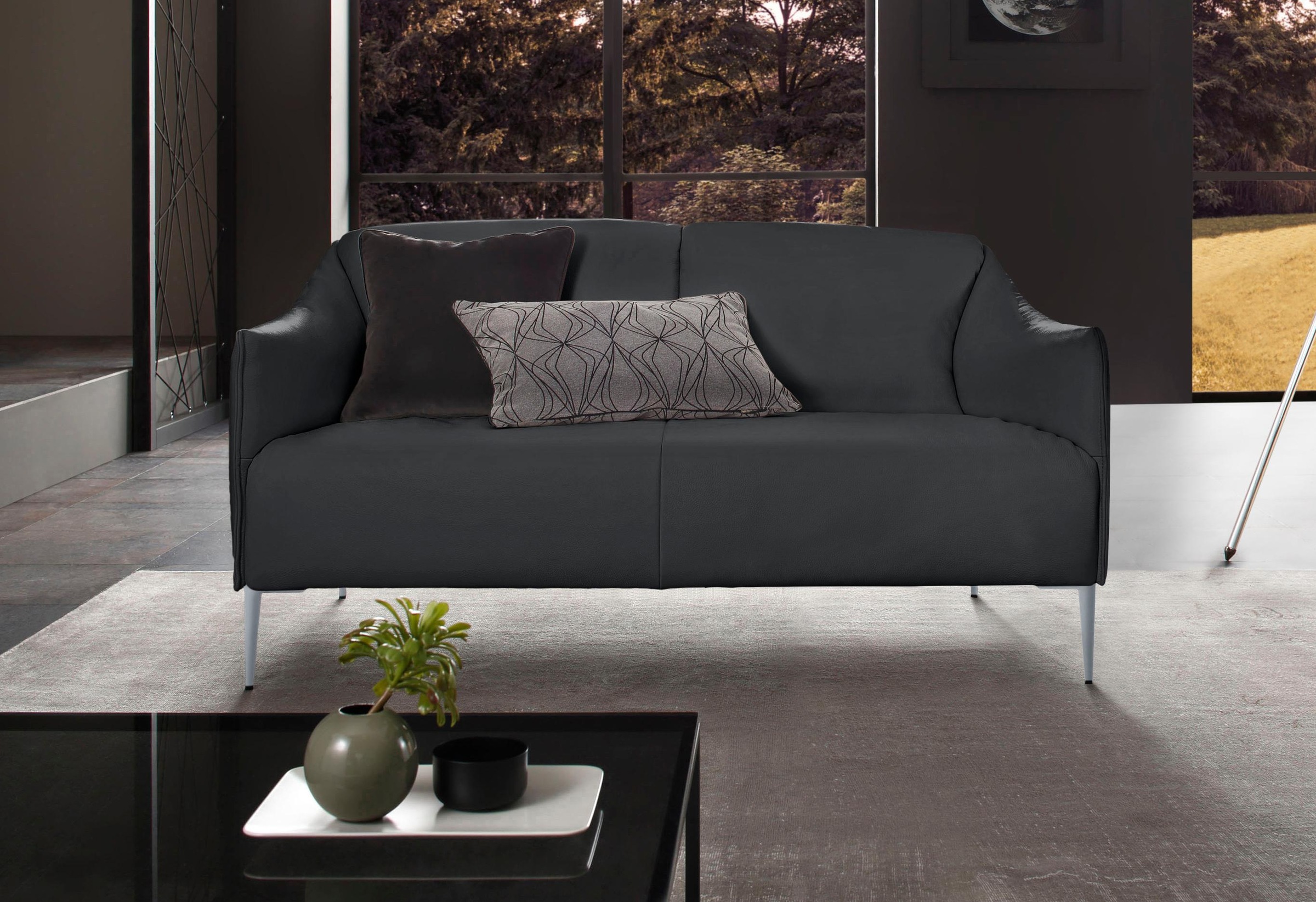W.SCHILLIG 2-Sitzer »sally«, mit Metallfüßen in Silber matt, Breite 154 cm