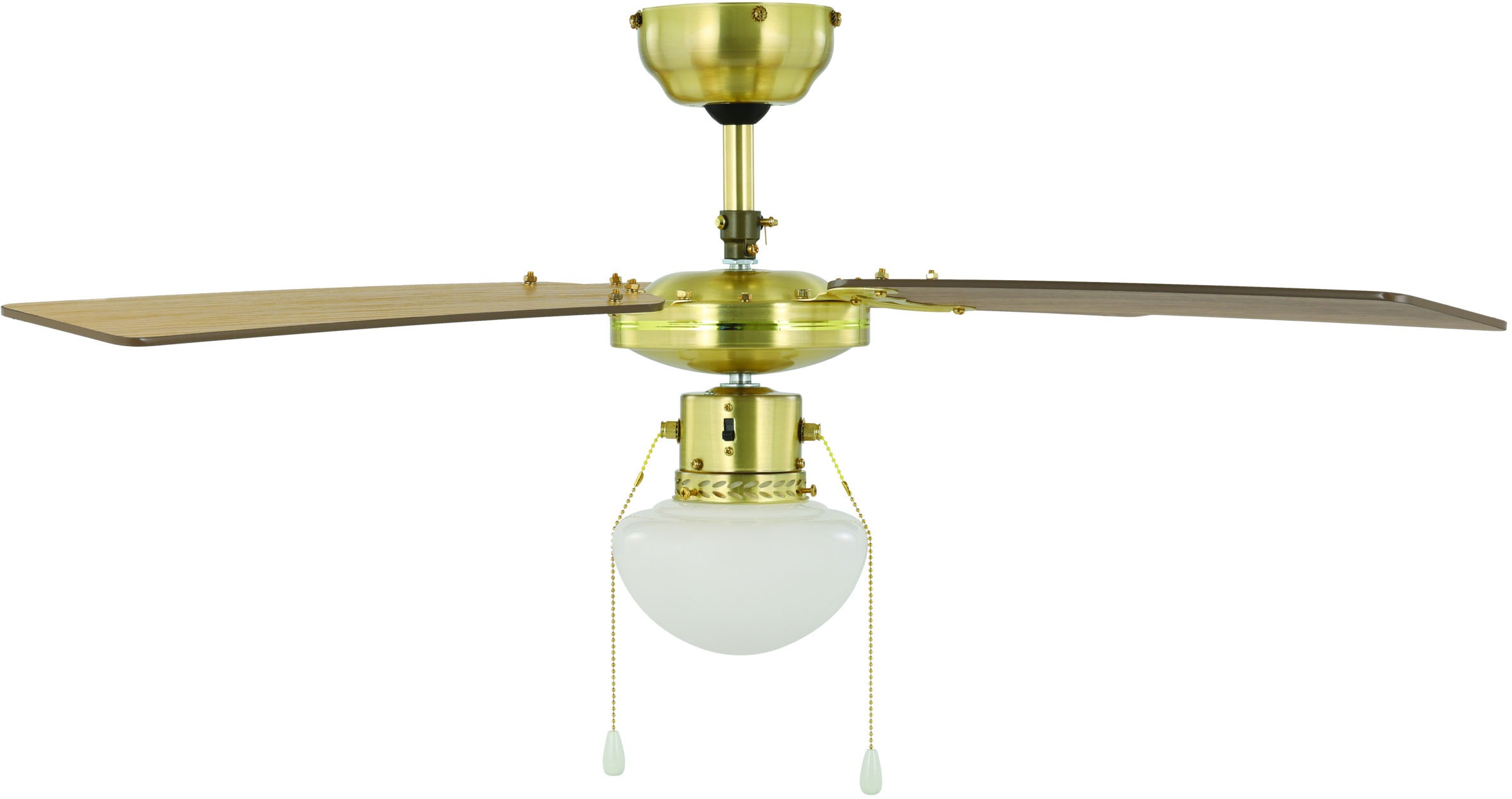 EGLO Deckenleuchte »FORTALEZA Ventilator & Licht - Stahl - E27 - 1X60W - IP20« E27 1 Stk. Ventilator mit Beleuchtung, Wohnzimmer, Schalfzimmern, H42 x Ø106,6 cm