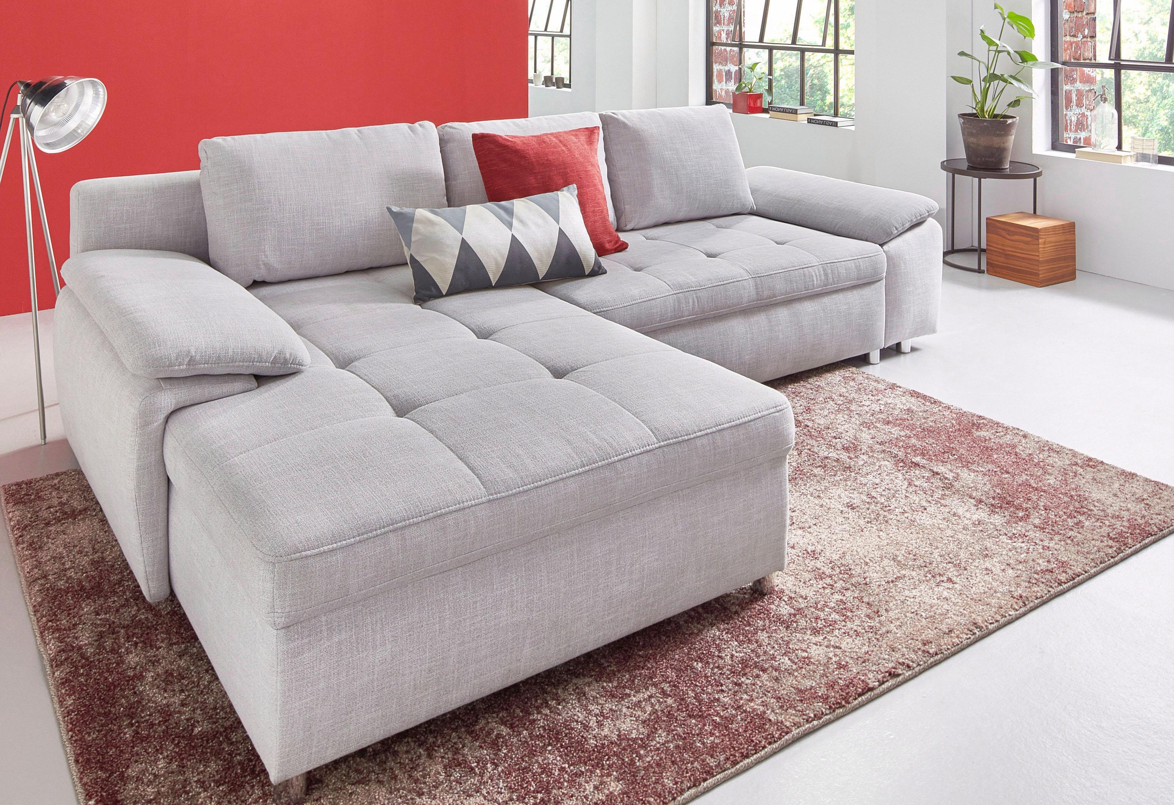 sit&more Ecksofa »Labene L-Form«, wahlweise mit Bettfunktion und Bettkasten, auch als XXL-Variante