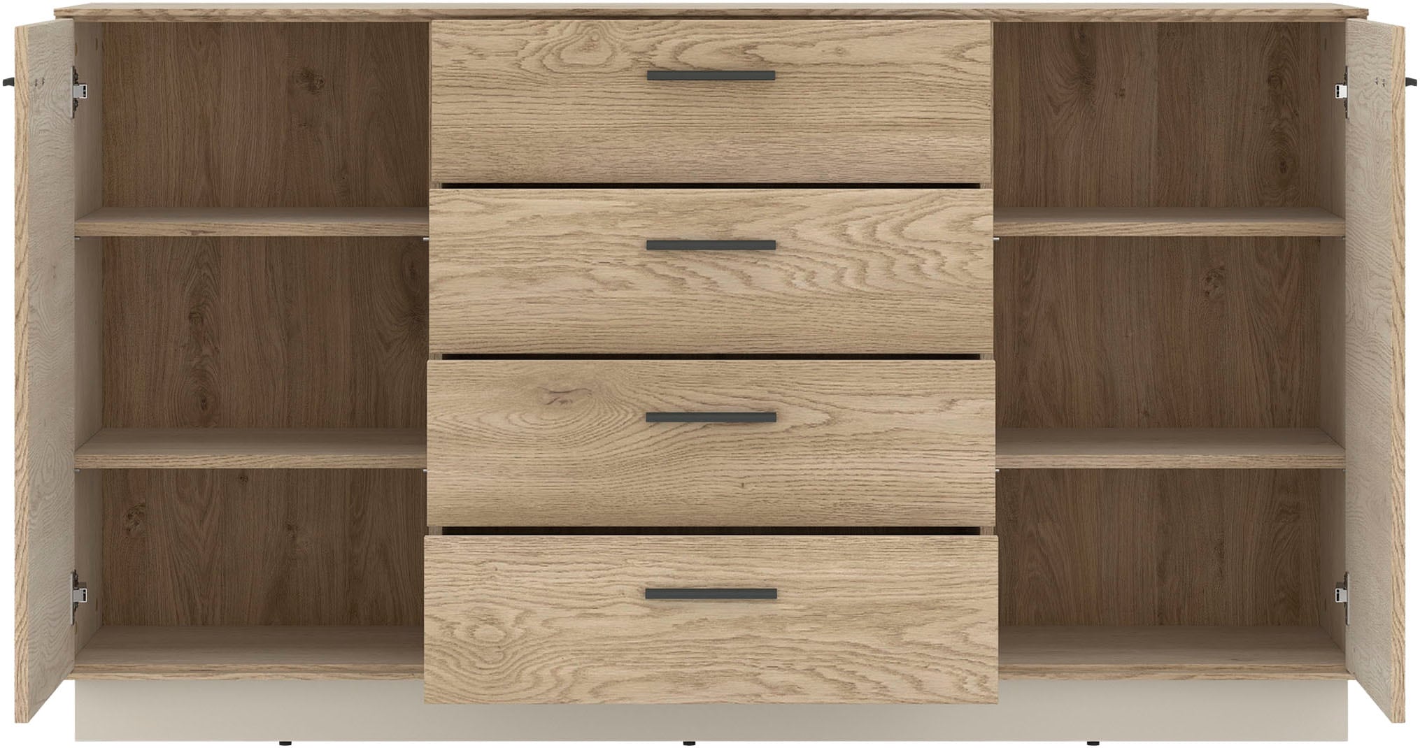 Home affaire Kommode »LAGOON« modernses Sideboard, Breite ca.155 cm, 2 Türen und 4 Schubkasten