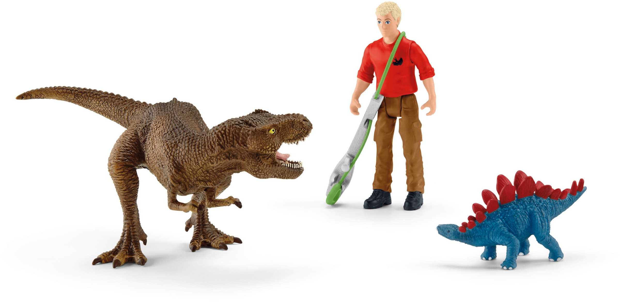 Schleich® Spielfigur »DINOSAURS, Tyrannosaurus Rex Angriff (41465)«, (Set)