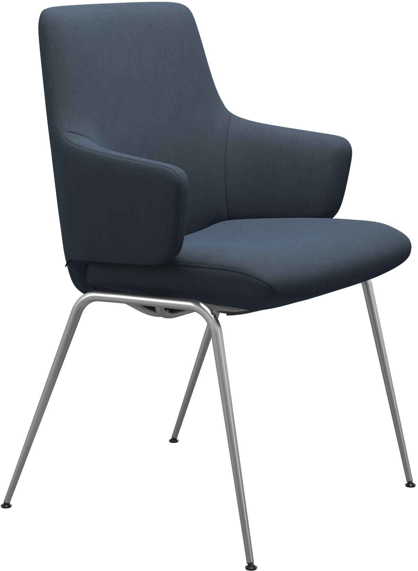 Stressless® Polsterstuhl »Laurel«, Microfaser DINAMICA, Low Back mit Armlehne, Größe L, mit Beinen aus Stahl in Schwarz matt
