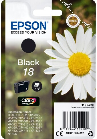 Epson Tintenpatrone »T1801,"18" C13T18014012«, original Druckerpatrone 18 schwarz kaufen