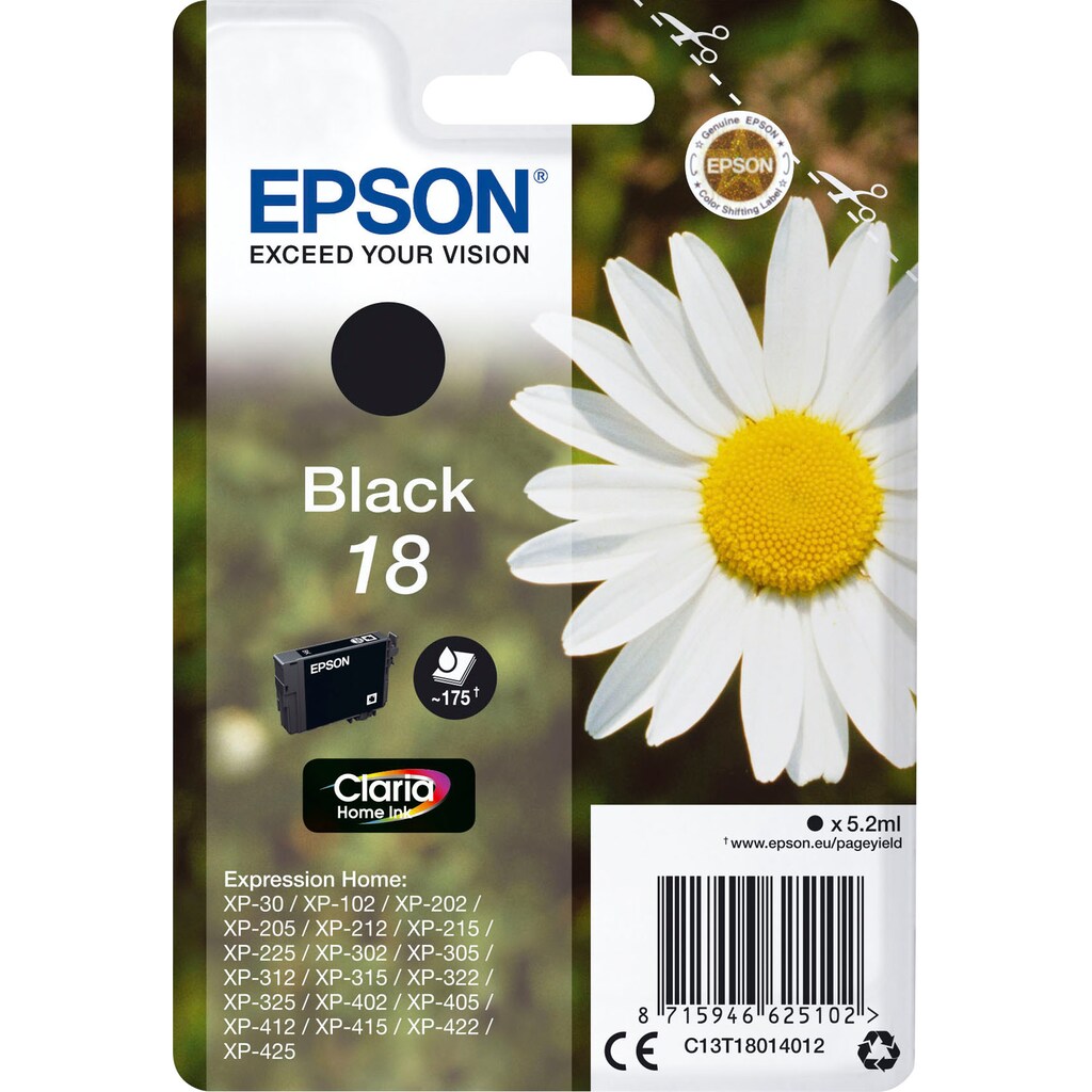 Epson Tintenpatrone »T1801,"18" C13T18014012«