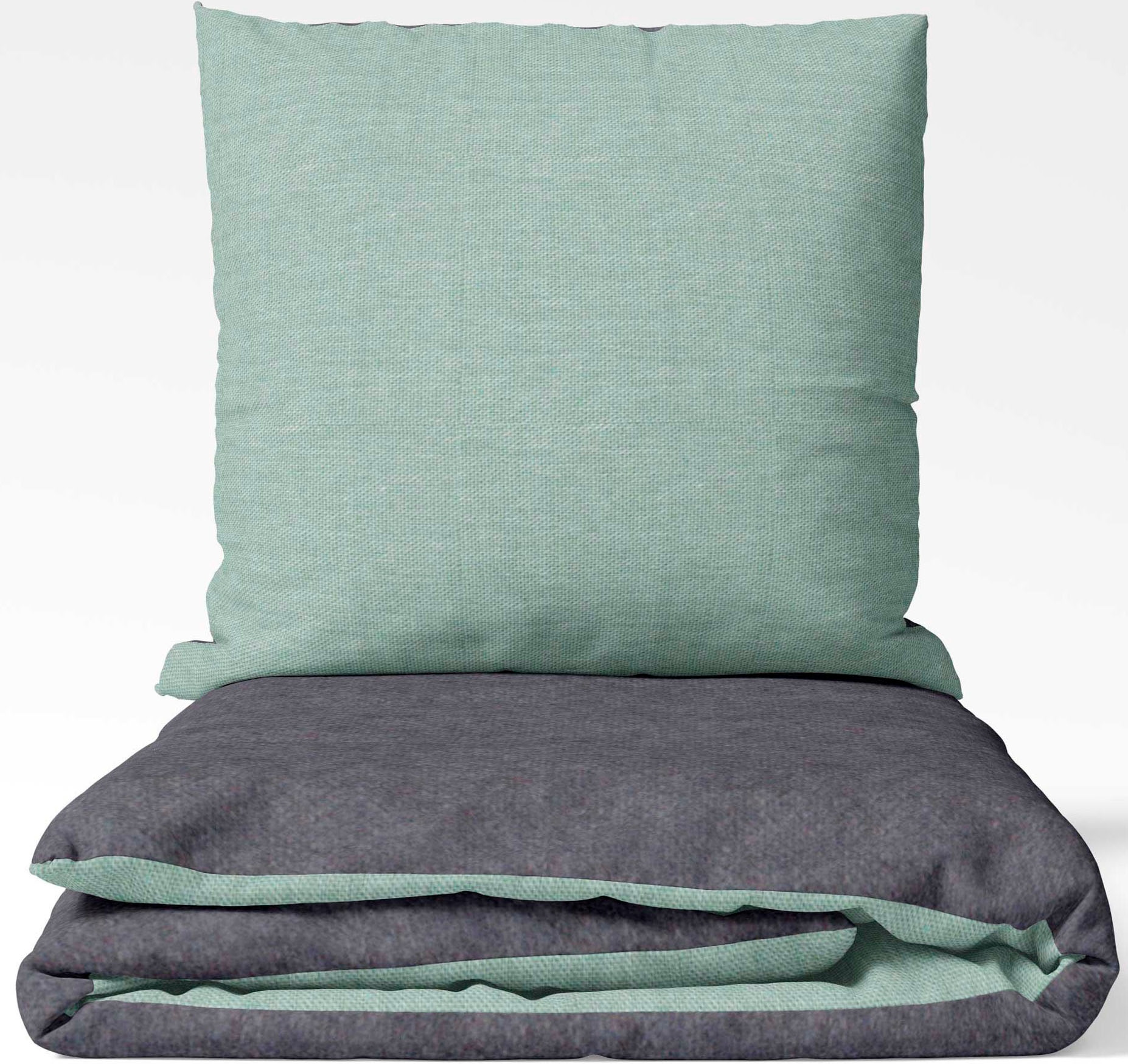 SETEX Wendebettwäsche »Feinbiber« 2 Stk. tlg. mit Wendefunktion