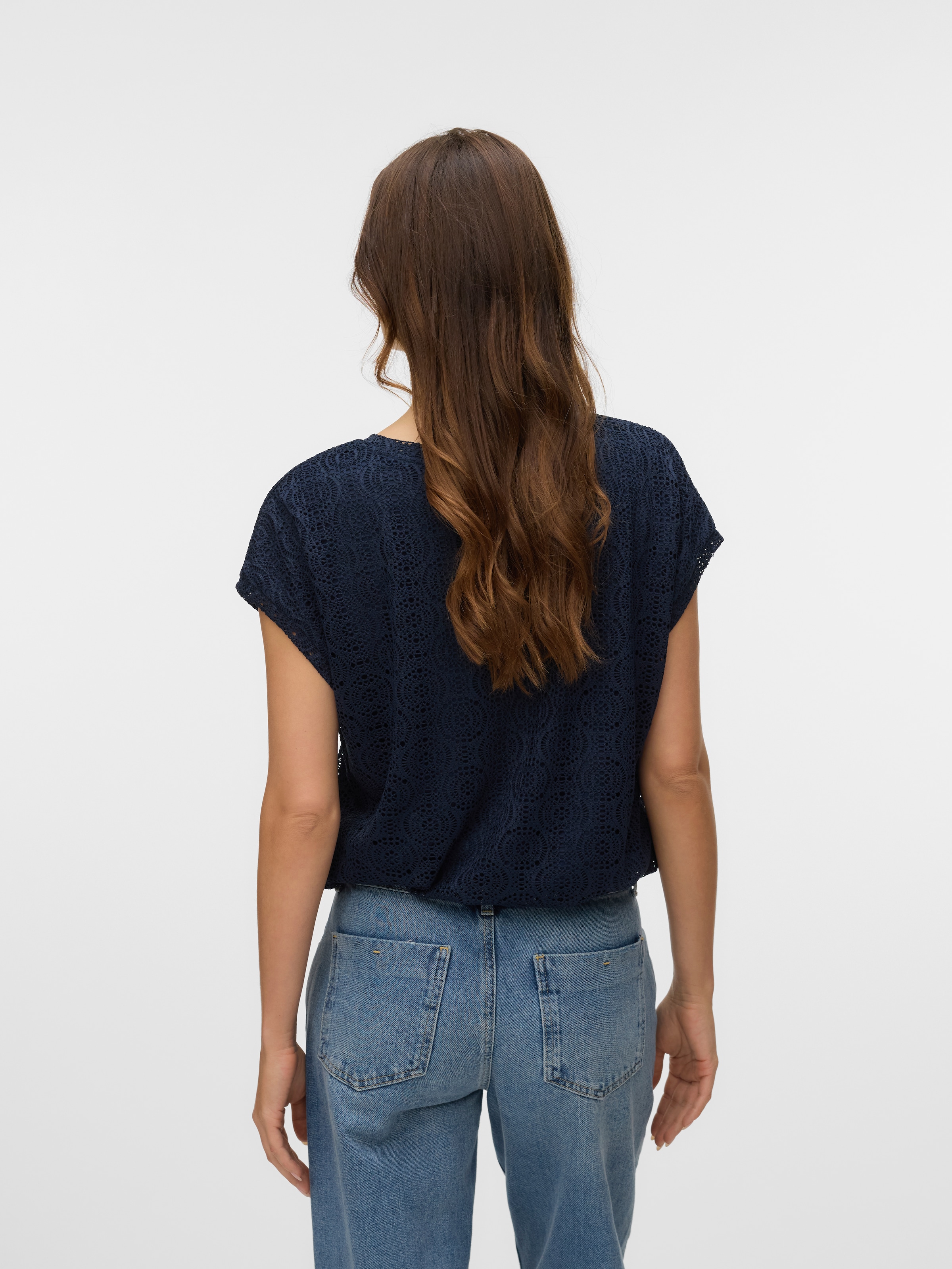 Vero Moda T-Shirt »VMMAYA AVA SS TOP JRS VO« Materialmix, regular fit