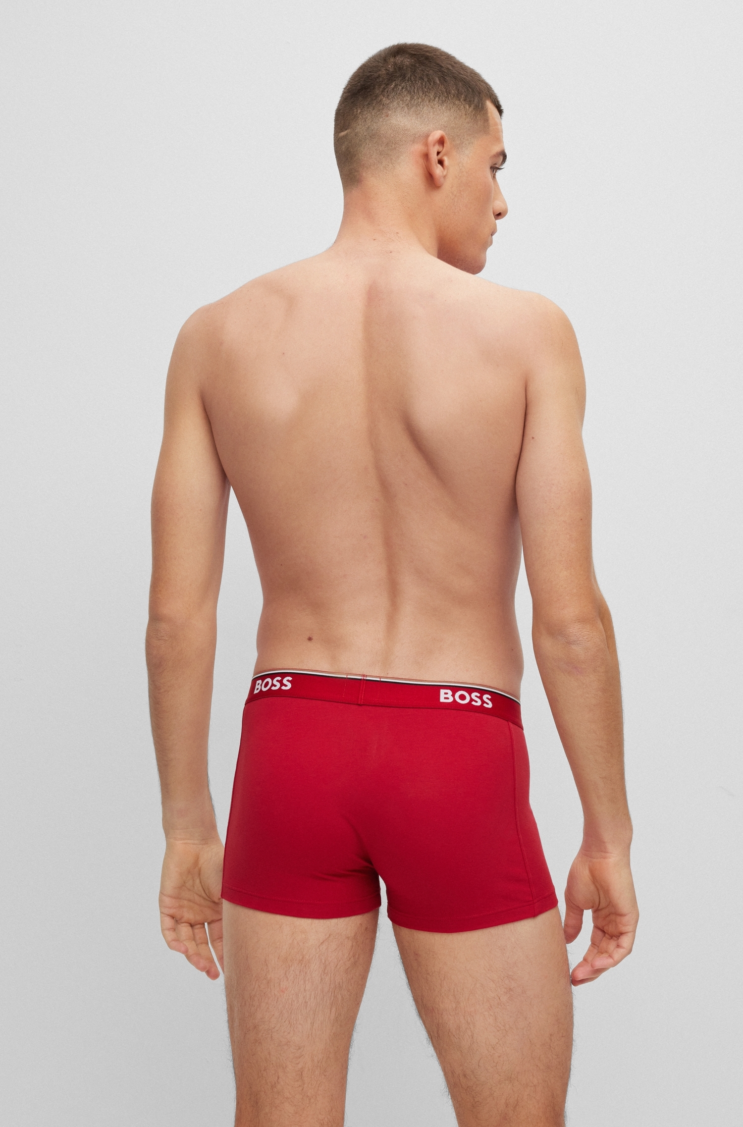 BOSS Boxer »TRUNK 3 PACK«, (3 St.), BOSS Schriftzug auf dem Bund