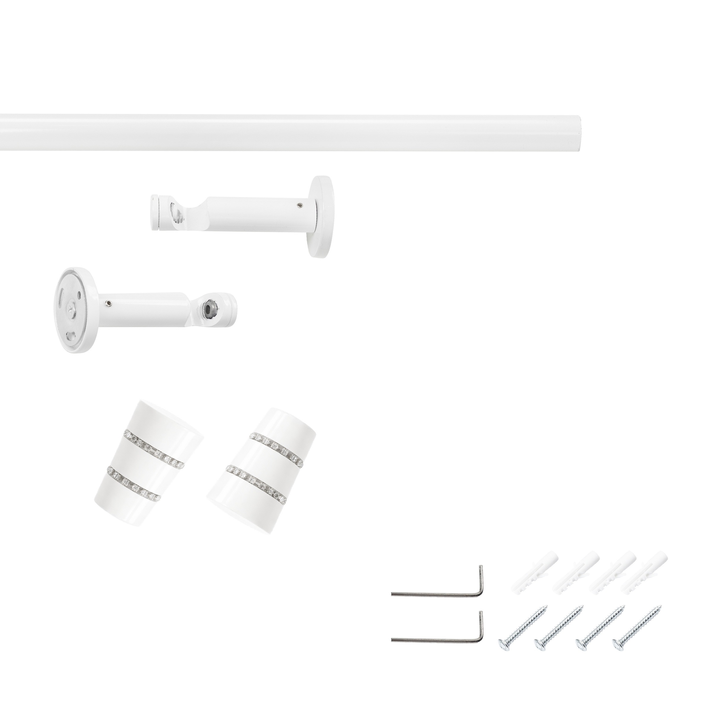SN DECO GROUP Gardinenstange »Gardinenstange Rennes Ø 19 mm, 1-läufig, Fixmaß, verschraubt« Ø 19 mm Fixmaß;kürzbar