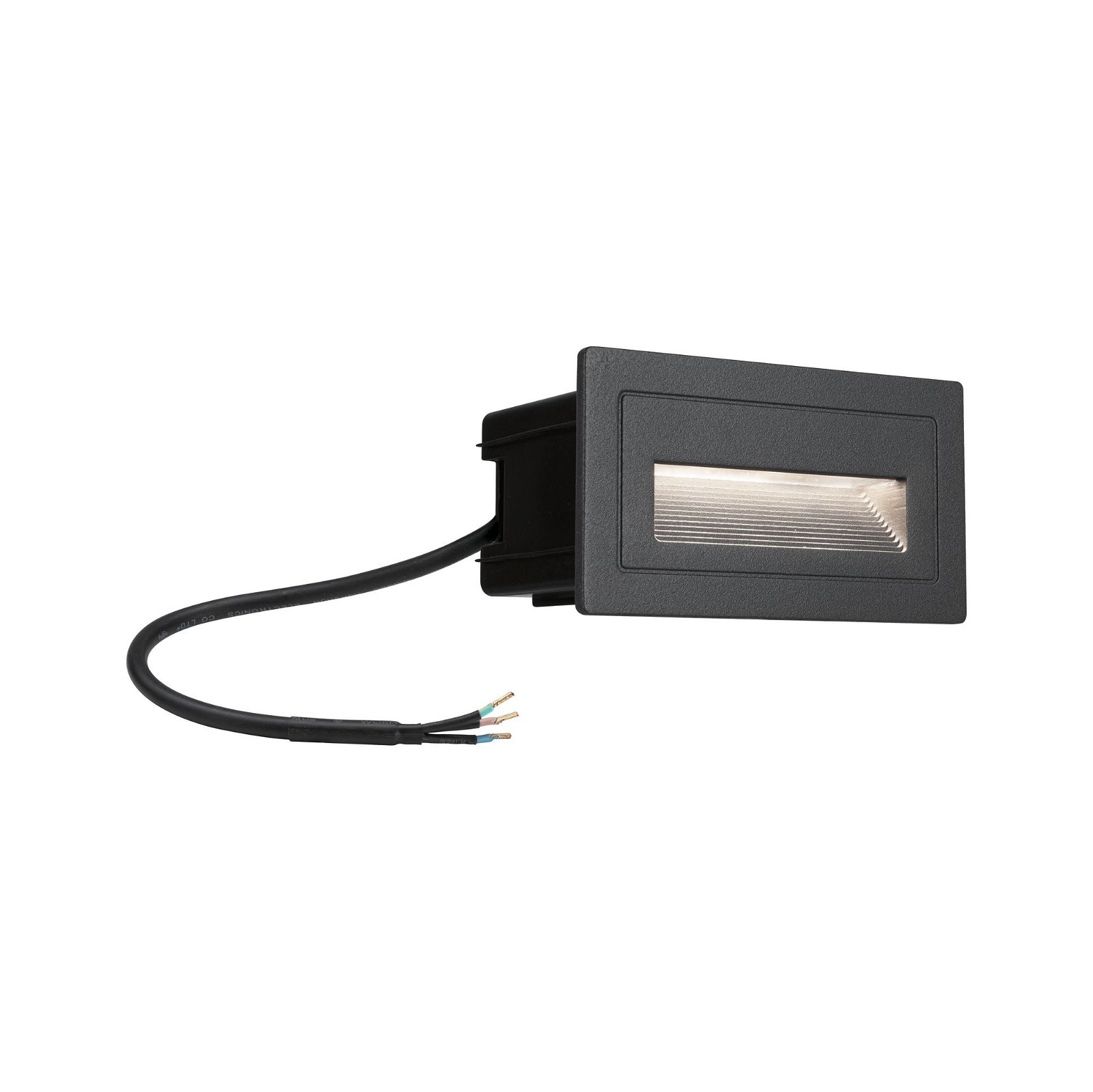Paulmann LED Außen-Wandleuchte »LongIP44 eckig 103x58mm 3000K 4W 30lm 230V Schwarz Aluminium«, 1 flammig