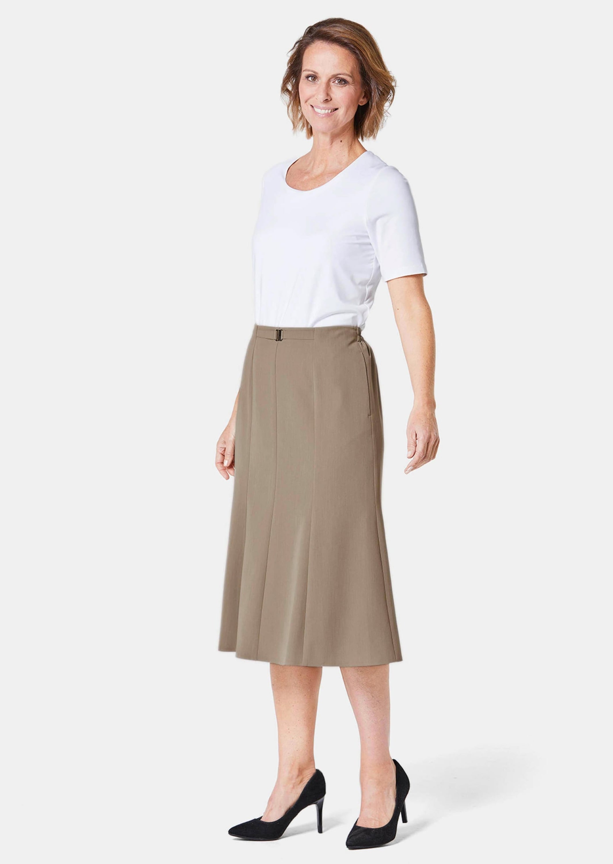 GOLDNER A-Linien-Rock »Professlan-Rock - Tragekomfort der Extraklasse« mit eleganten Ziergürtel mit Dekoschließe
