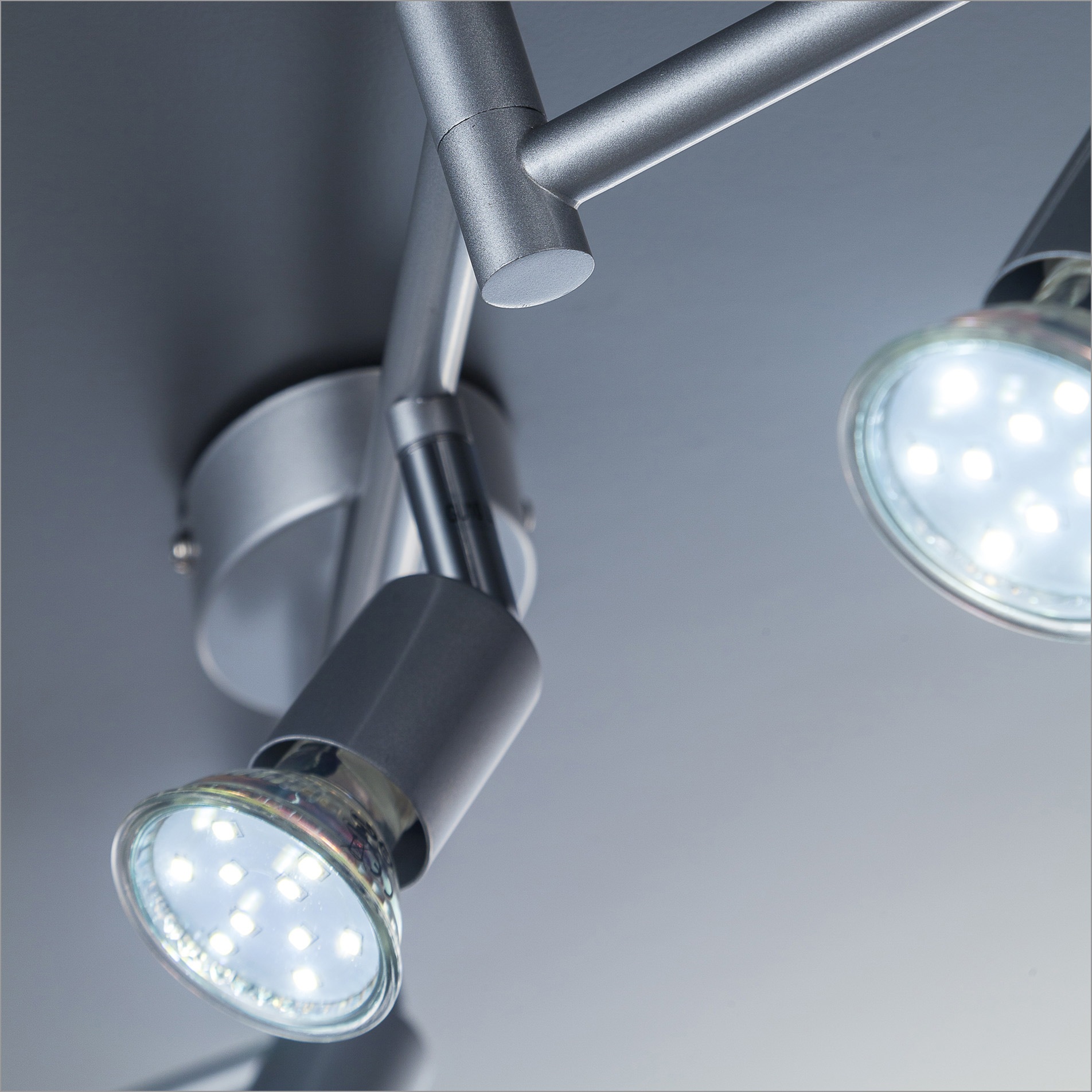 B.K.Licht LED Deckenspots, 6 flammig, Leuchtmittel GU10 | Leuchtmittel wechselbar, LED Deckenleuchte, schwenkbar, Spots, inkl. 6x GU10 Leuchtmittel