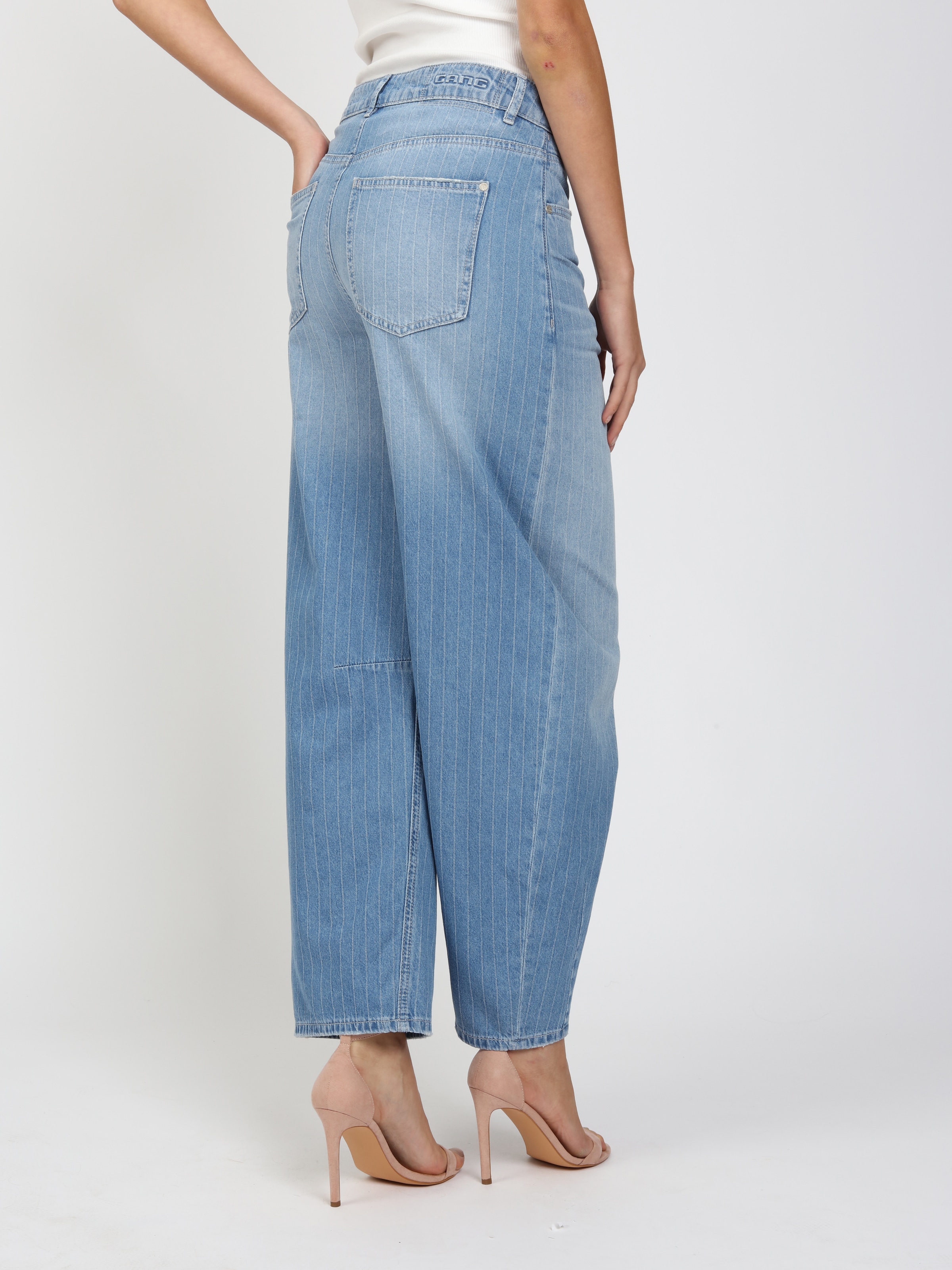 GANG Loose-fit-Jeans »94SARINA« mit eingewebten Streifen, Barrel Fit