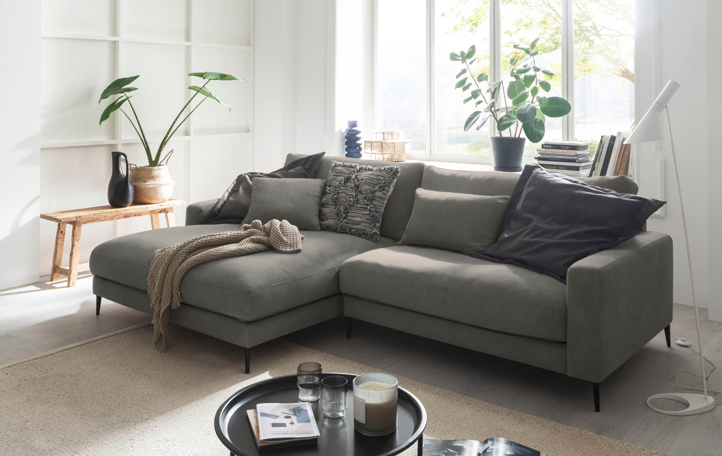 INOSIGN Ecksofa »Downtown Gemütliches Loungemöbel zum Relaxen L-Form«, weicher Sitzkomfort, B/T/H: 272/170/84 cm