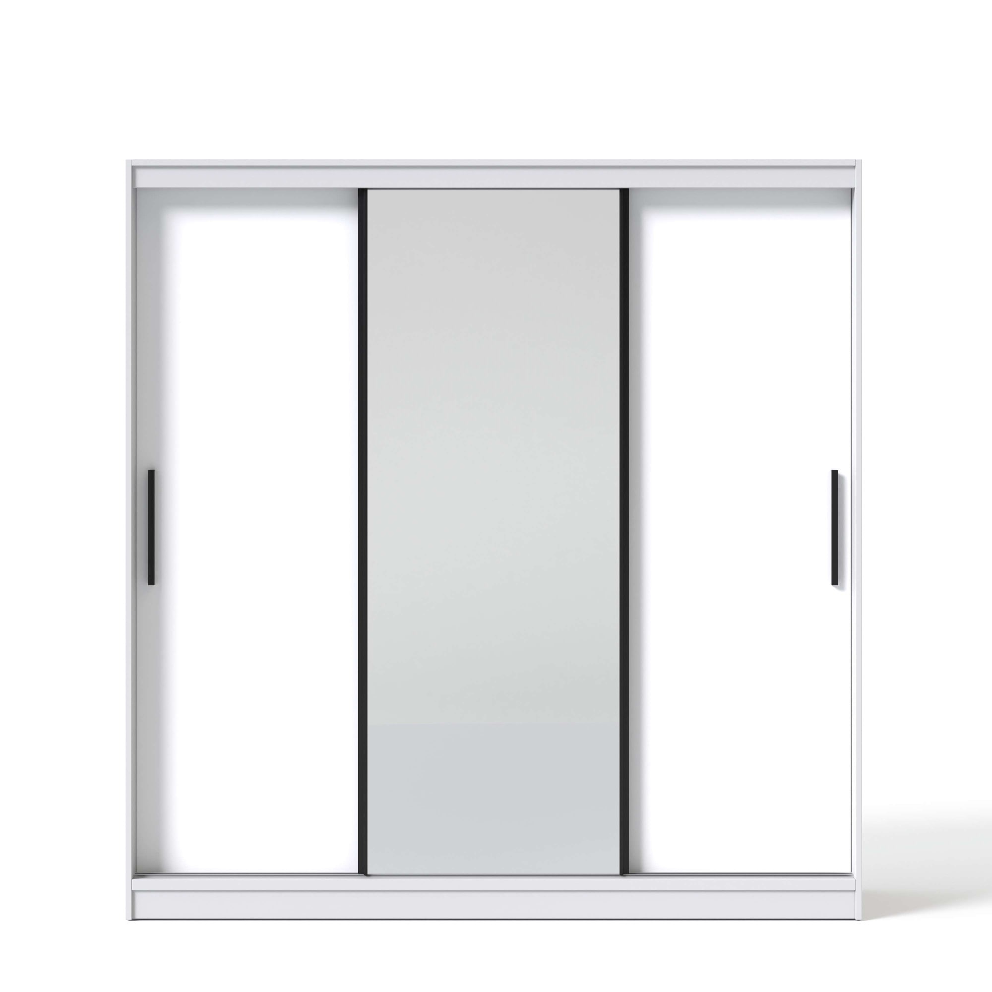 OTTO home Kleiderschrank »JORELLA,  Schwebetürenschrank, Stil trifft Qualität und Funktion« H/B/T ca. 210/200/59 cm,  3 Türen, schwarz abgesetzt, viel Stauraum, Spiegel