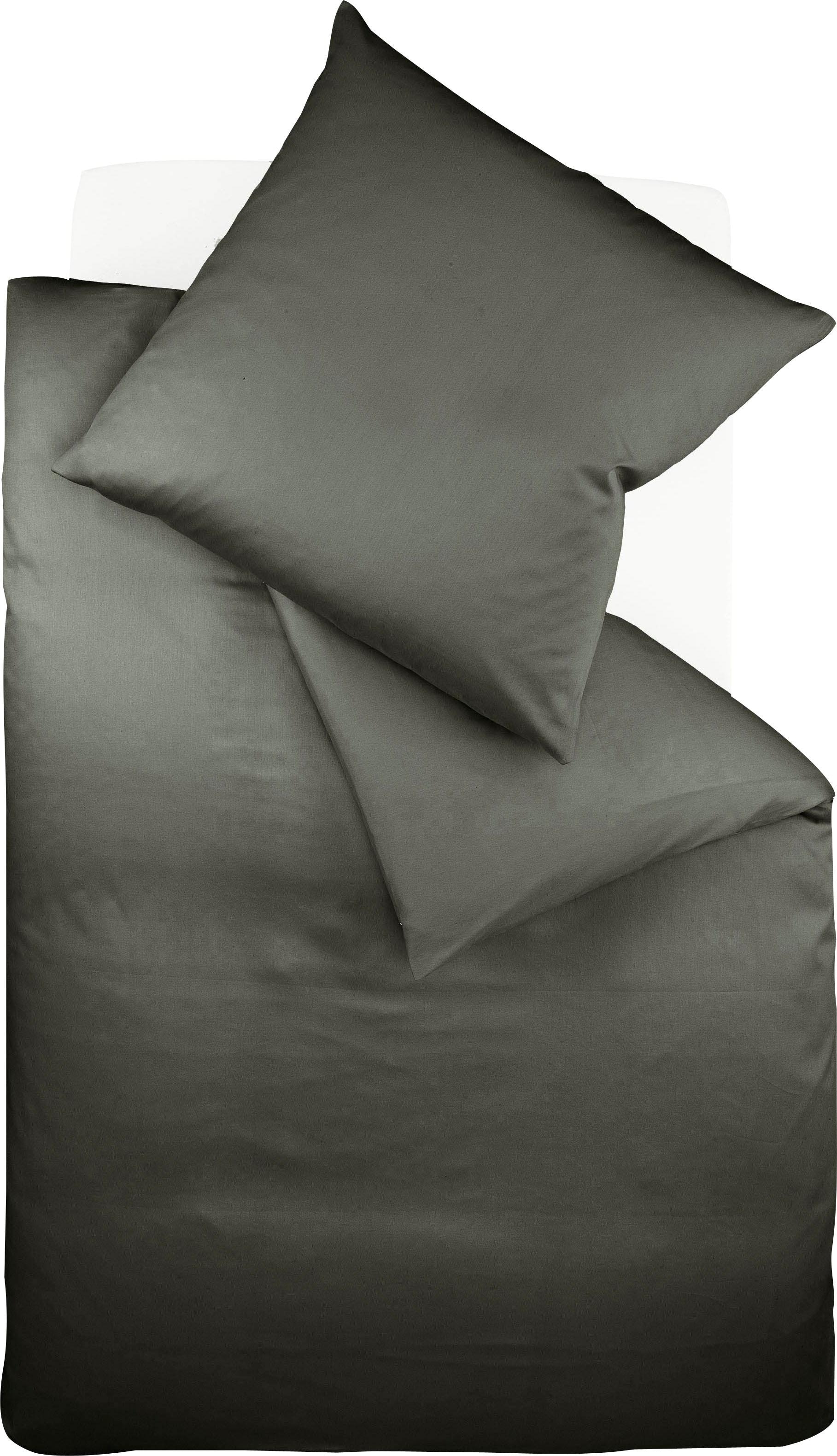 fleuresse Bettwäsche »Colours in 135x200, 155x220 oder 200x200 cm«, Bettwäsche aus 100% Baumwolle, uni, mit Reißverschluss