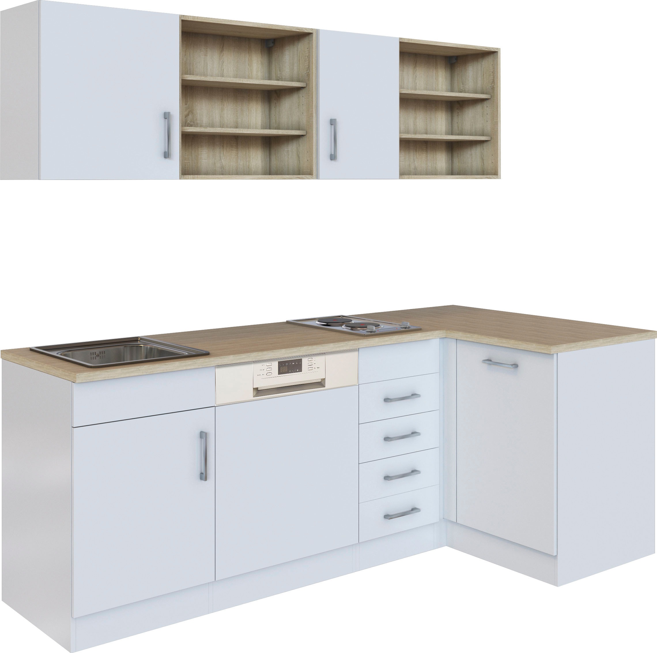 HELD MÖBEL Küche »Mali«, Stellbreite 210/110 cm, mit E-Geräten