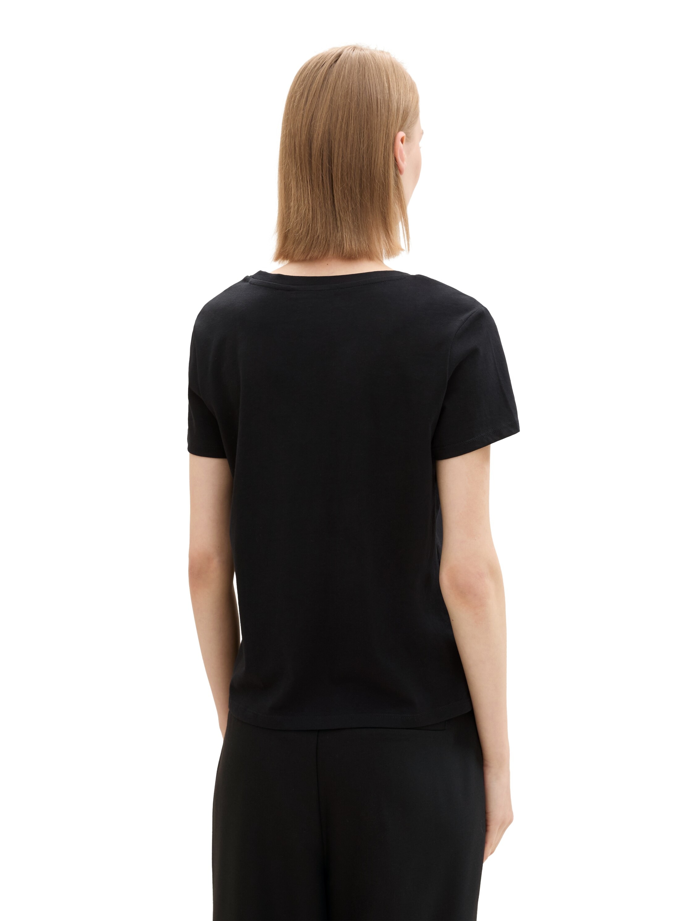 TOM TAILOR Denim V-Shirt, (Packung, 2 tlg.), mit Statement-Prints