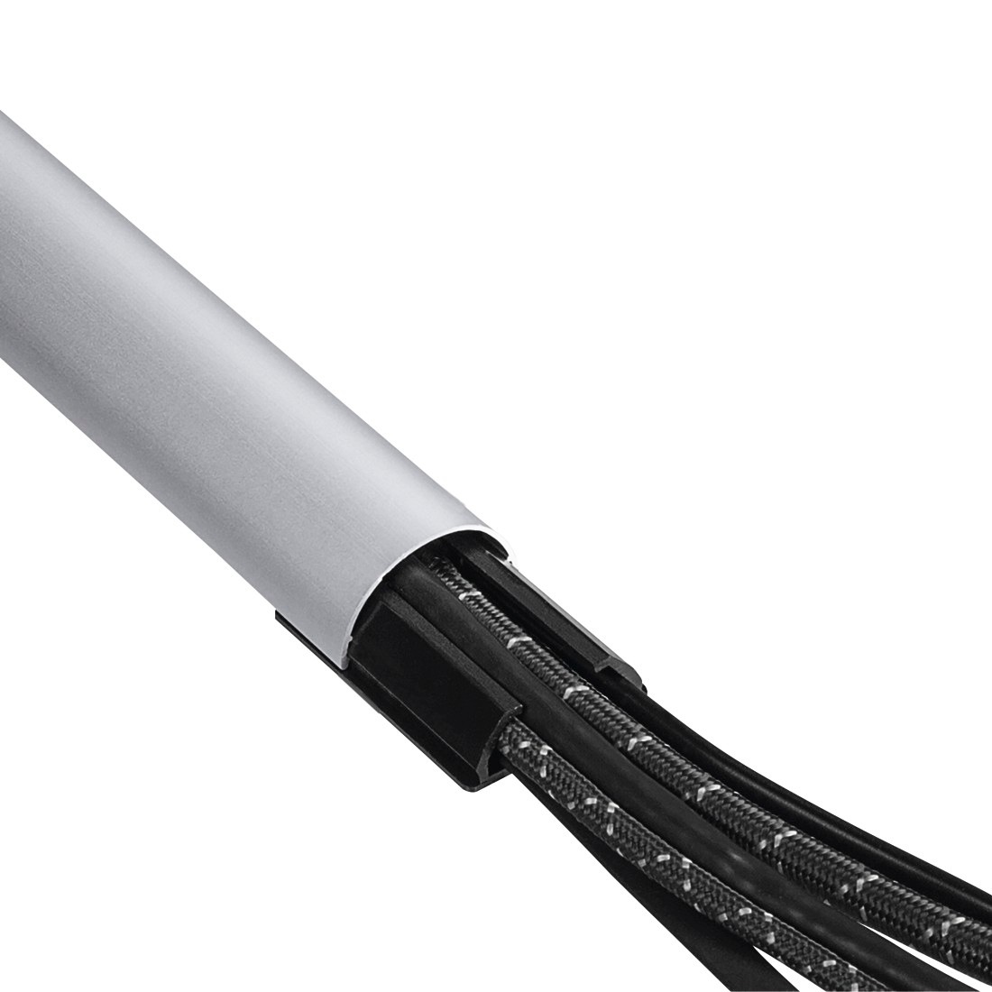 Hama Kabelkanal »Aluminium Kabelführung zum Schrauben oder Kleben für 5 Kabel, halbrund«, Kabelmanagement, 110 cm Länge