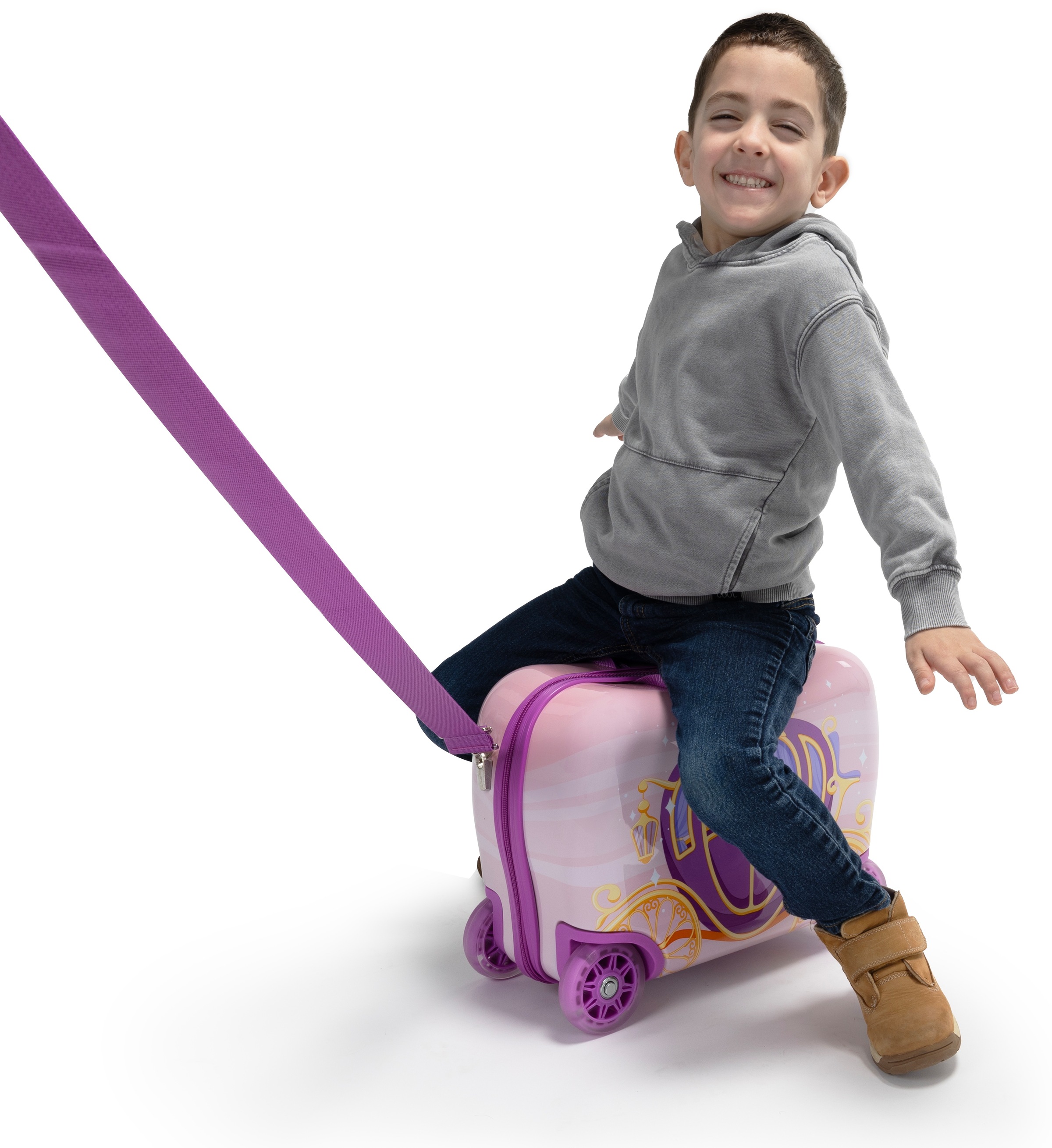 Heys Kinderkoffer »Kinderkoffer Heys Kids Ride-On Luggage, 16 cm«, 4 Rollen, Heys x Joachim Llambi Kindertrolley Kinder Reisegepäck