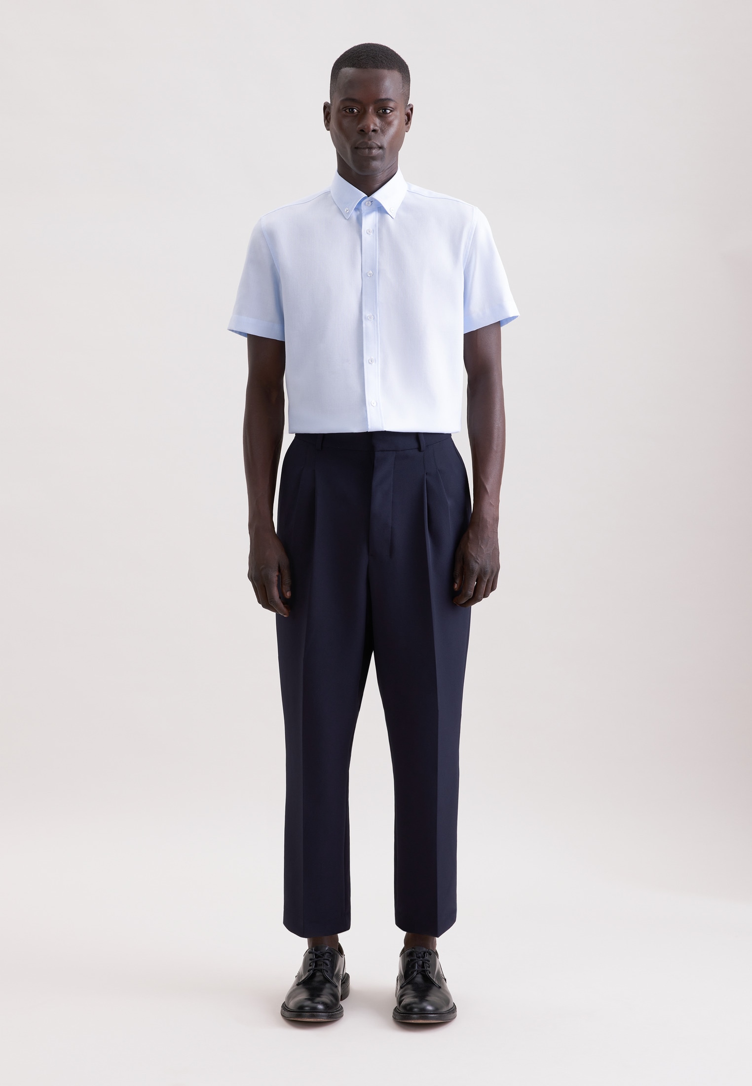 seidensticker Businesshemd »Schwarze Rose« Shaped 1/2 Button-Down-Kragen Struktur