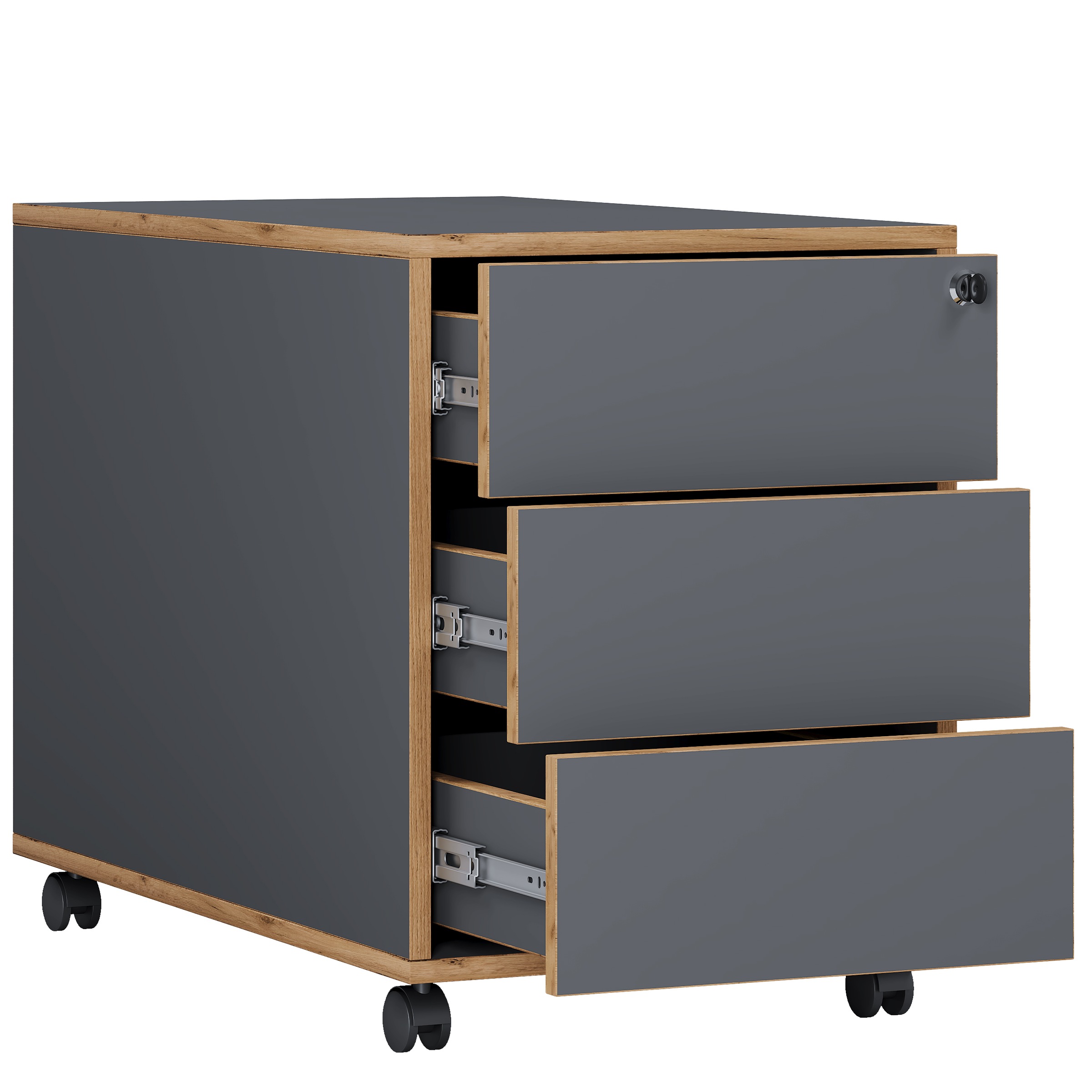 VCM Container »Holz Rollcontainer Bürocontainer Salia 3 Schublade«