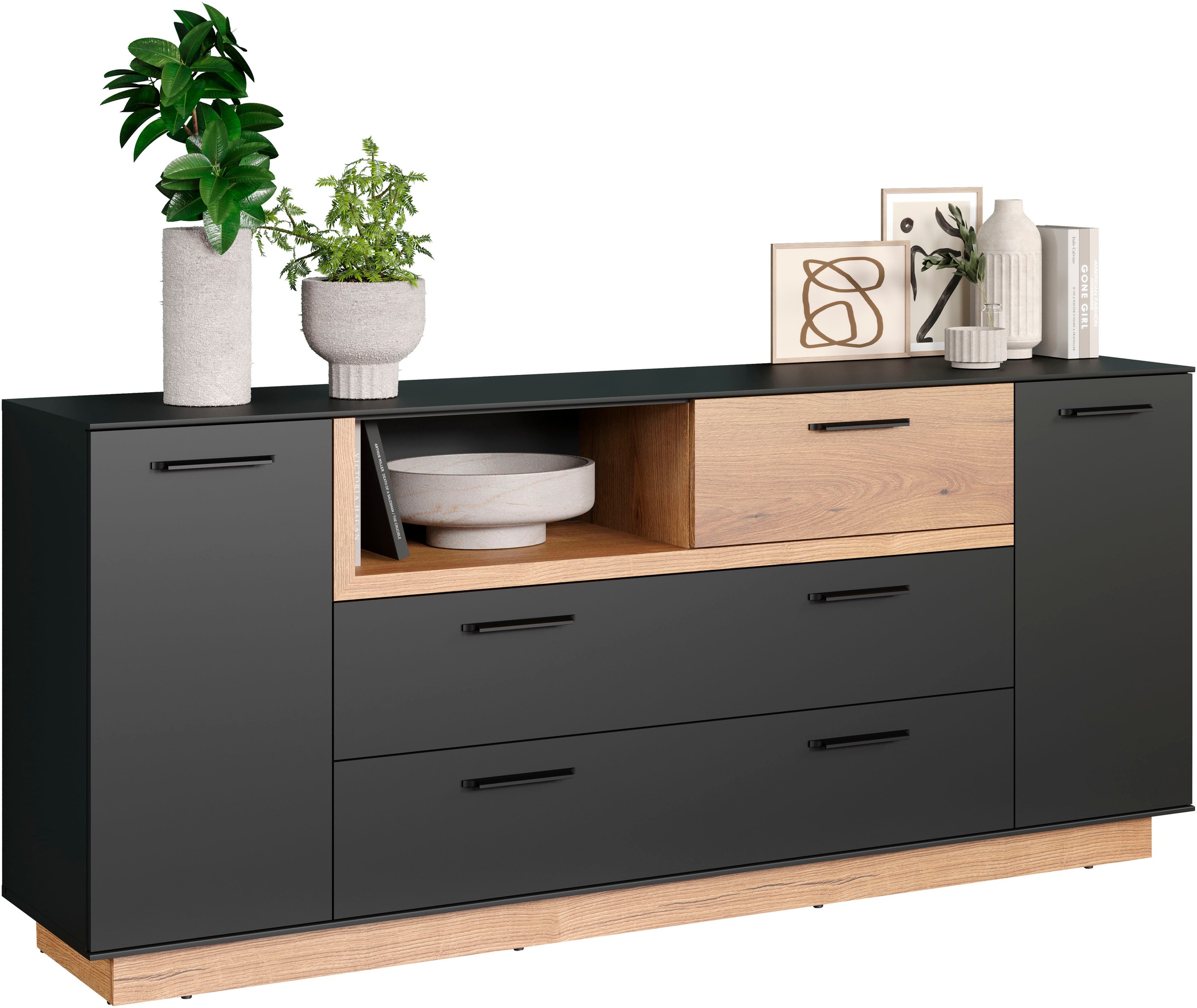 INOSIGN Sideboard »Premont«, (1 St.), Kommode, Breite 187 cm breit, mit viel Stauraum
