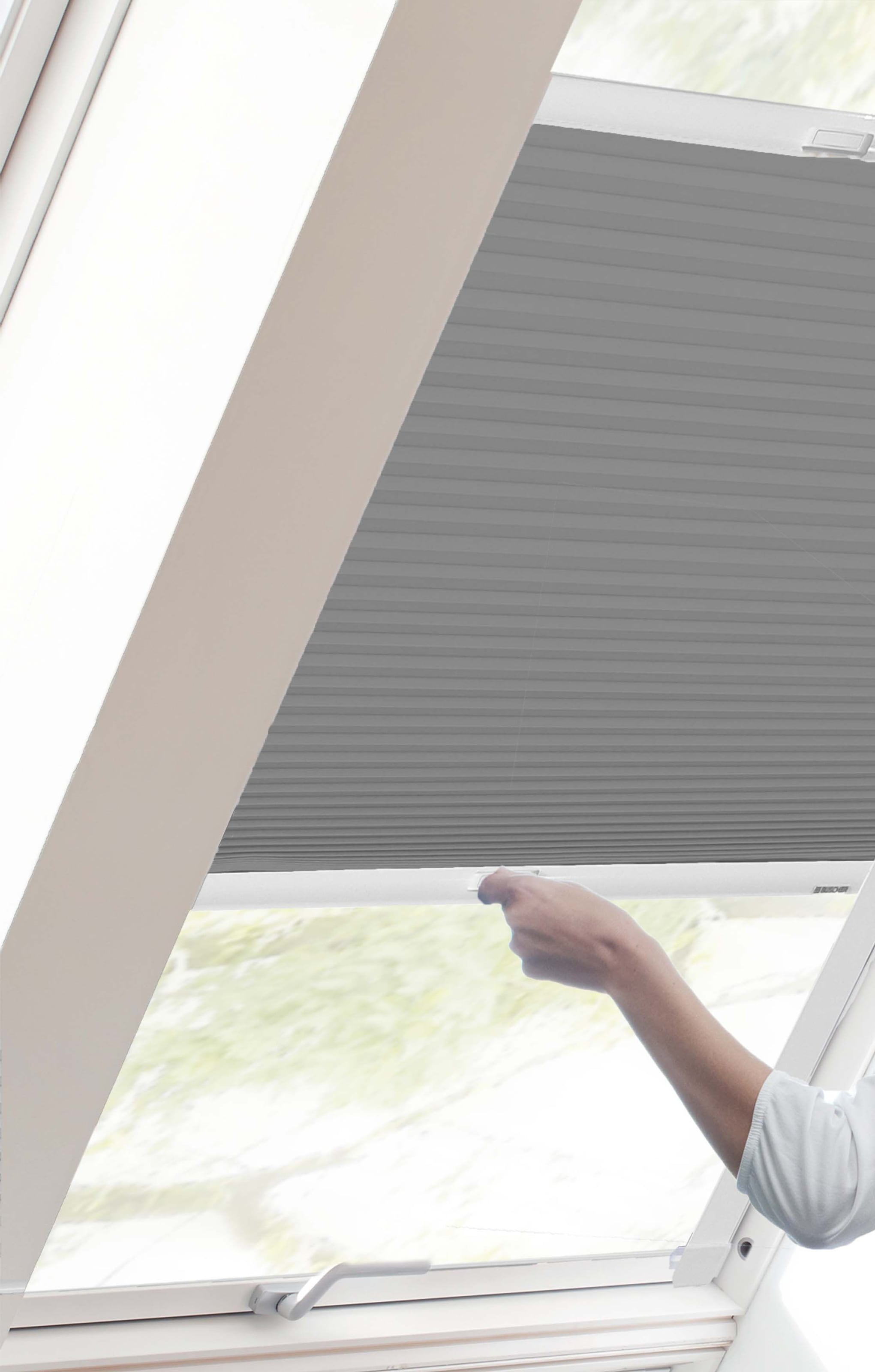 sunlines Dachfensterplissee »StartUp Style Honeycomb VD«, abdunkelnd, verspannt, mit Führungsschienen