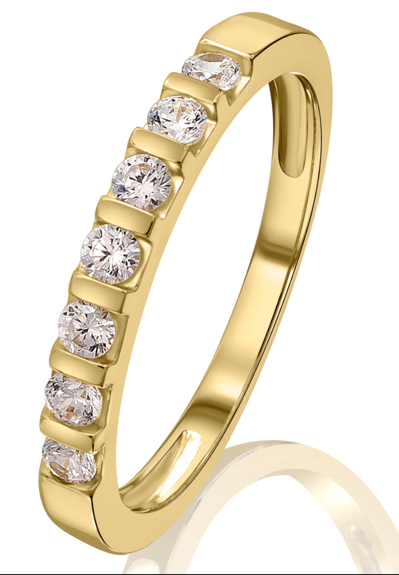 ONE ELEMENT Goldring »Zirkonia Ring aus 333 Gelbgold«