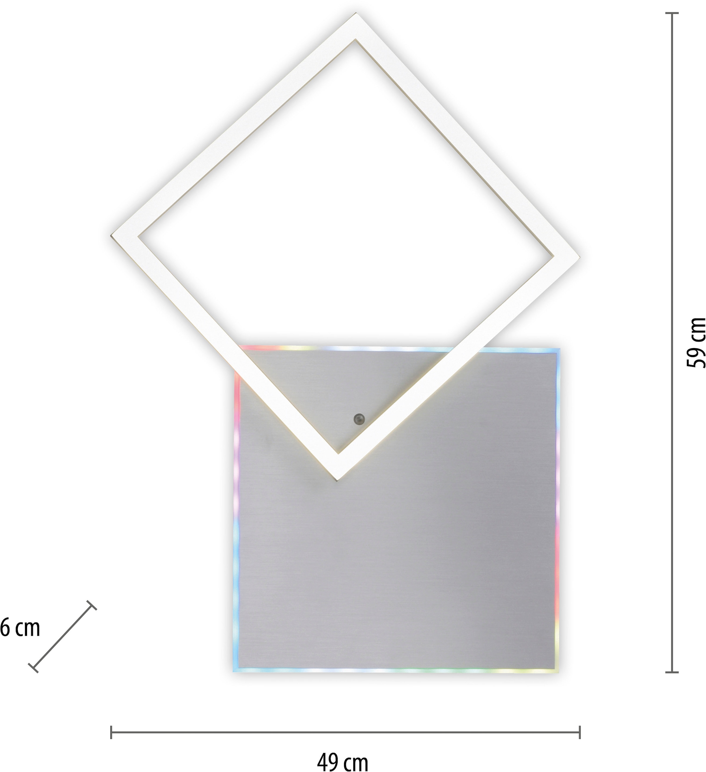 JUST LIGHT LED Deckenleuchte »RENDA«, 2 flammig, Leuchtmittel LED-Board-LED-Board | LED fest integriert-LED fest integriert