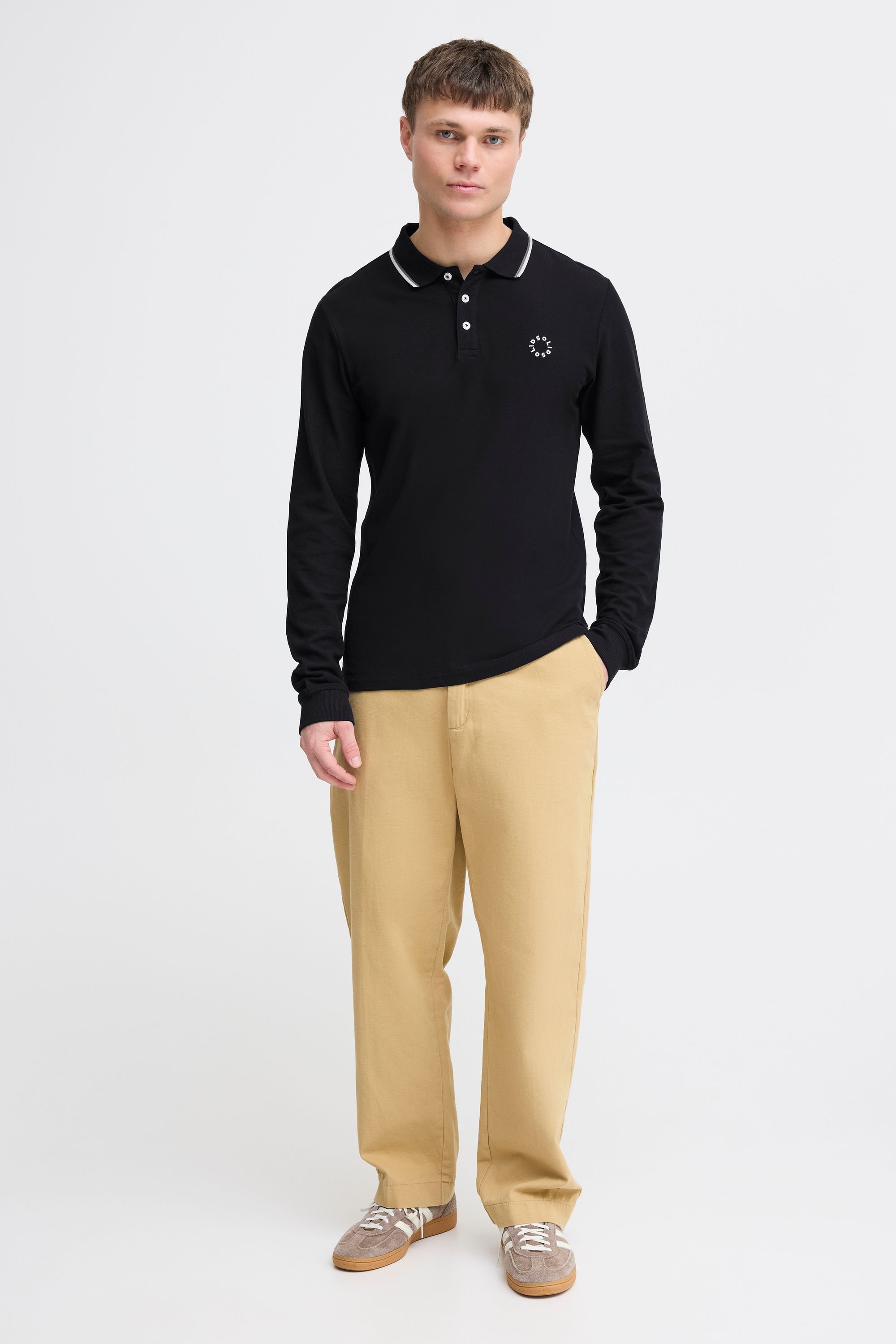 !Solid Langarm-Poloshirt »Langarm-Poloshirt SDHANGOR«